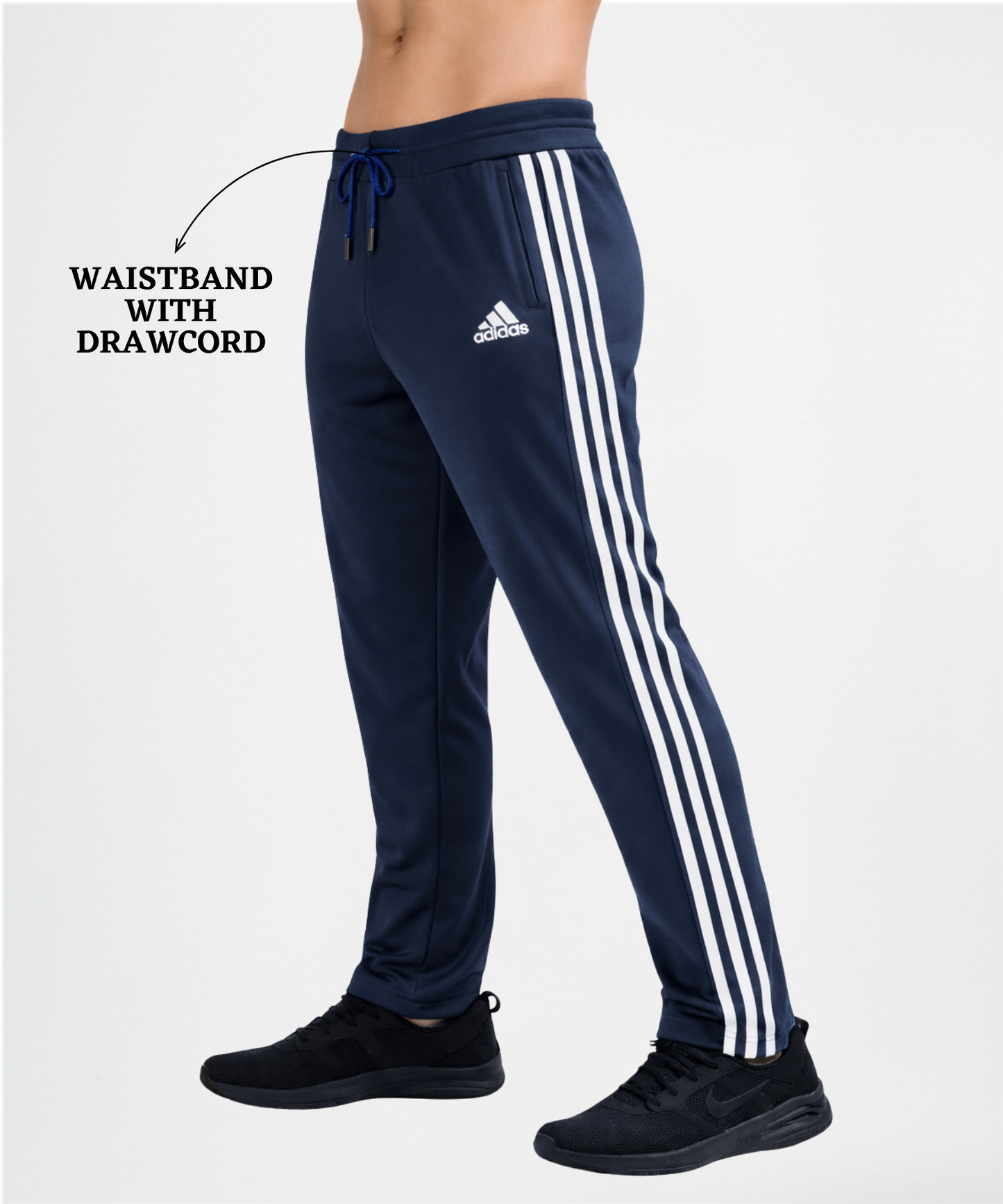 Imported 4way Taiwan Lycra Lower (GSM 250) | White Stripe Design
