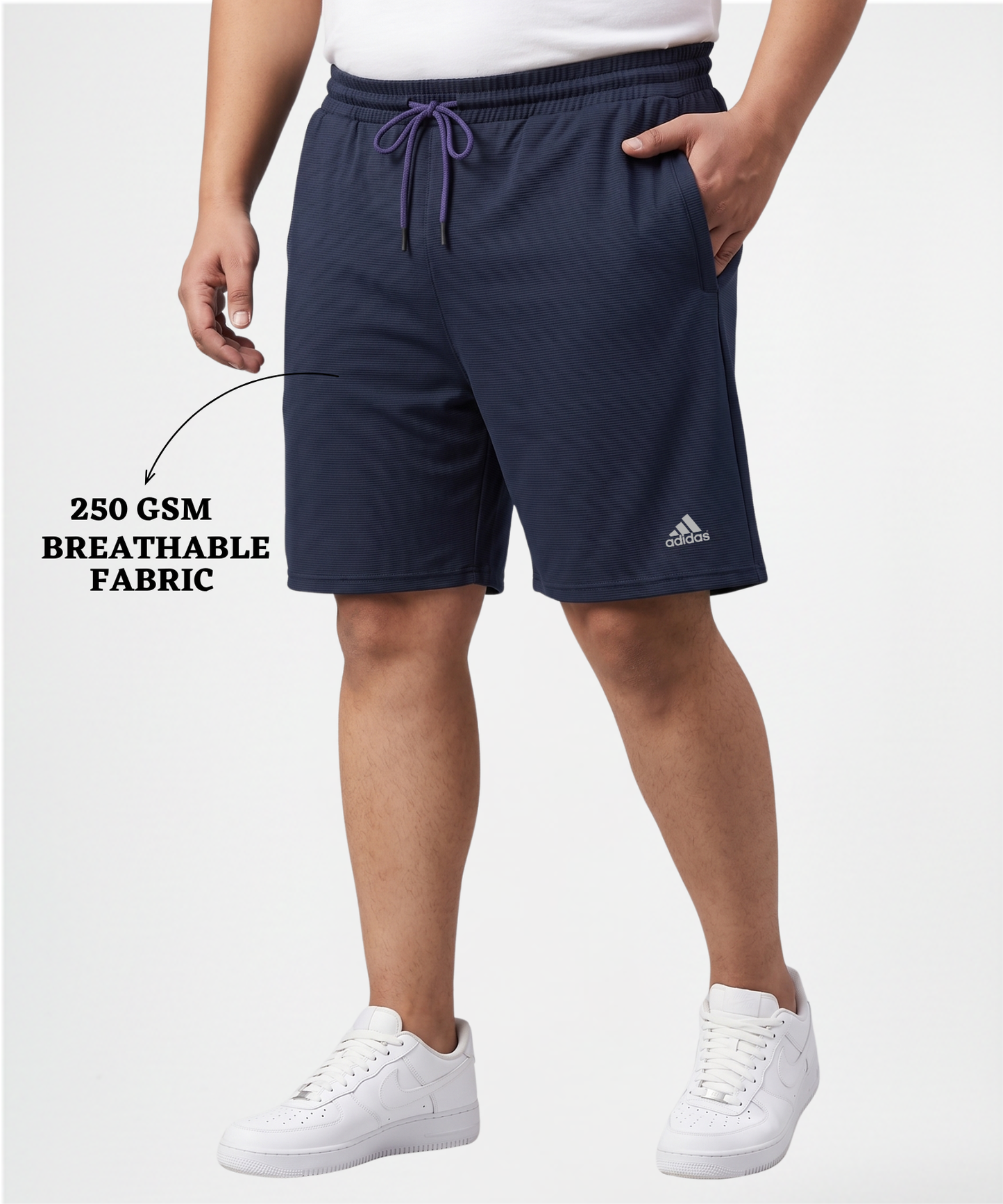 Imported Dobby Lycra Plus Size Shorts (GSM 250)