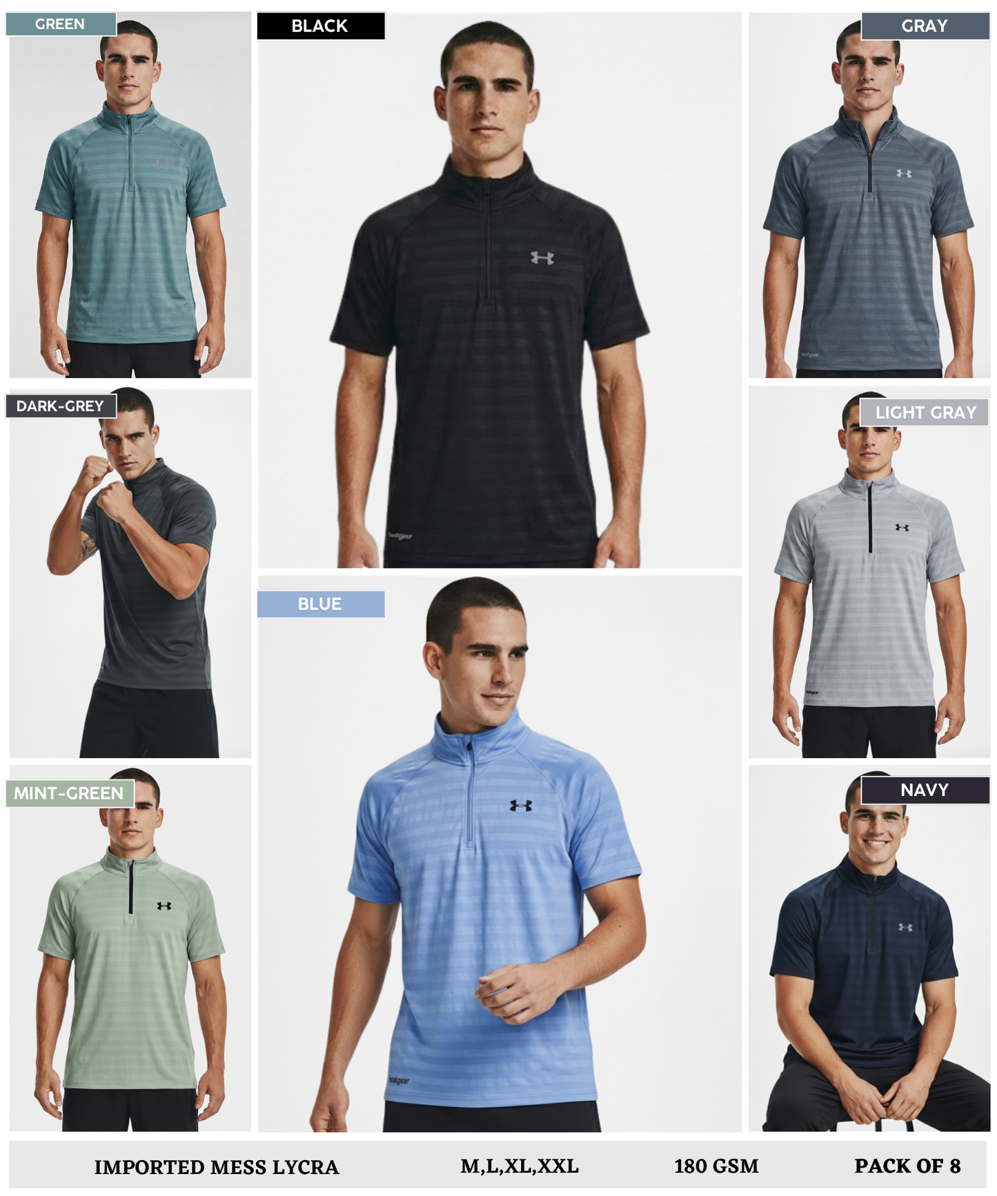 Imported Mess Lycra T-Shirts (GSM 180)