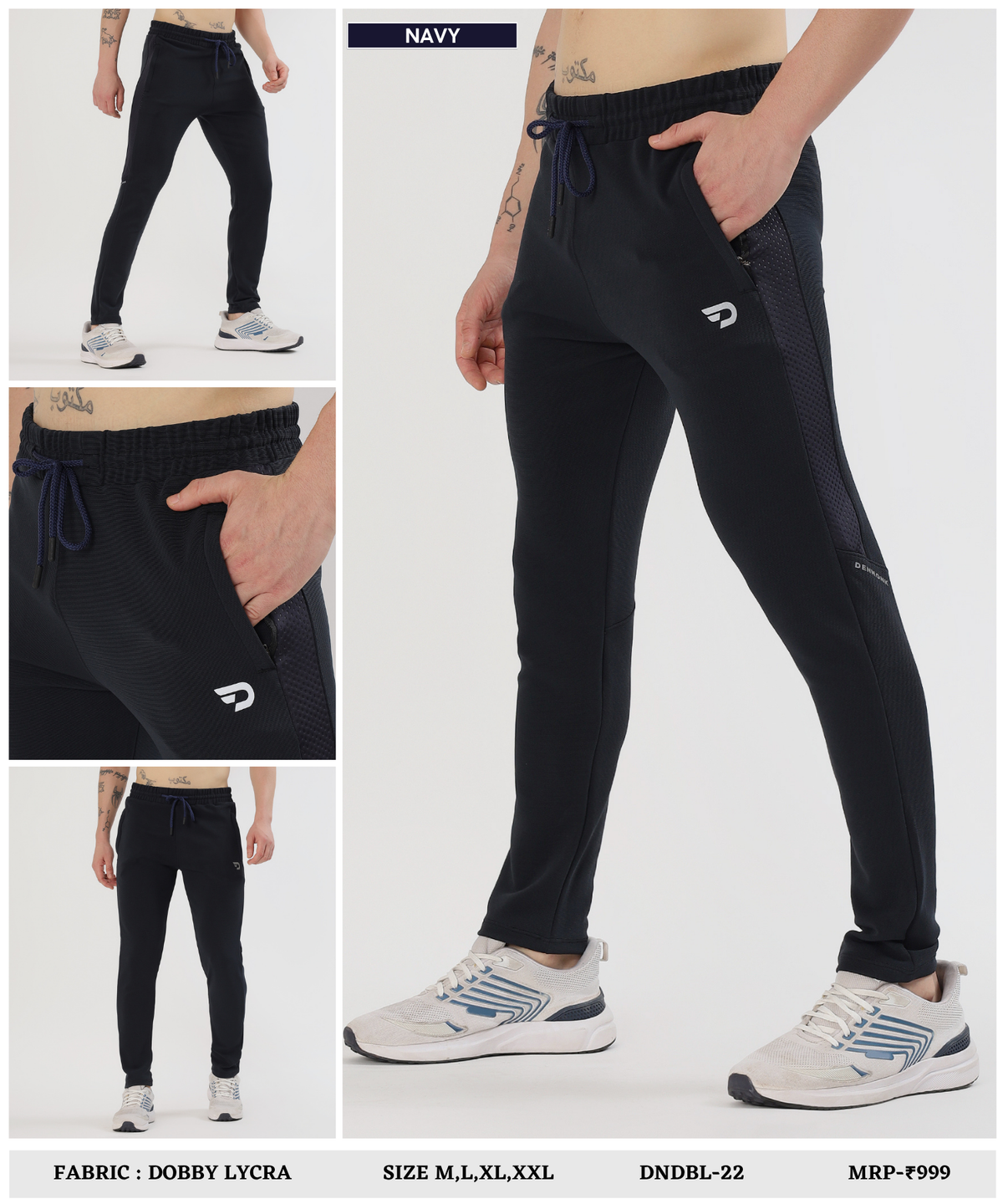 DuraFit Trackpant - Imported Dobby Lycra | GSM 280 | Slim Fit