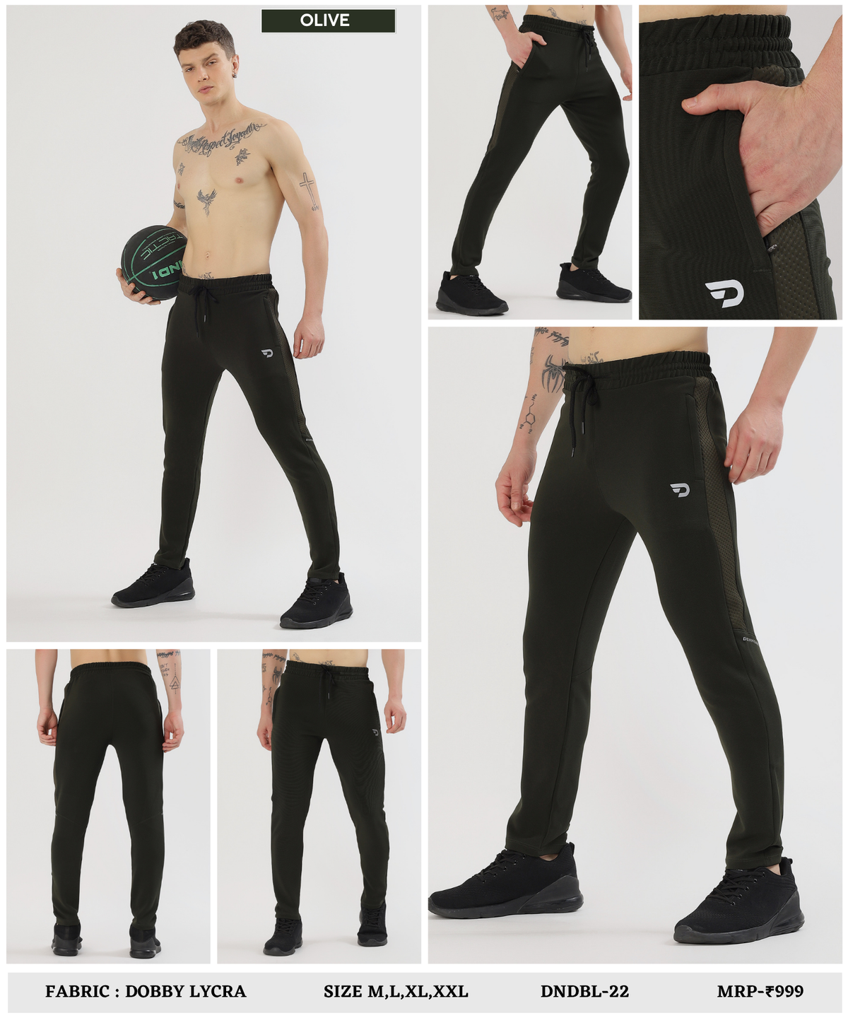 DuraFit Trackpant - Imported Dobby Lycra | GSM 280 | Slim Fit