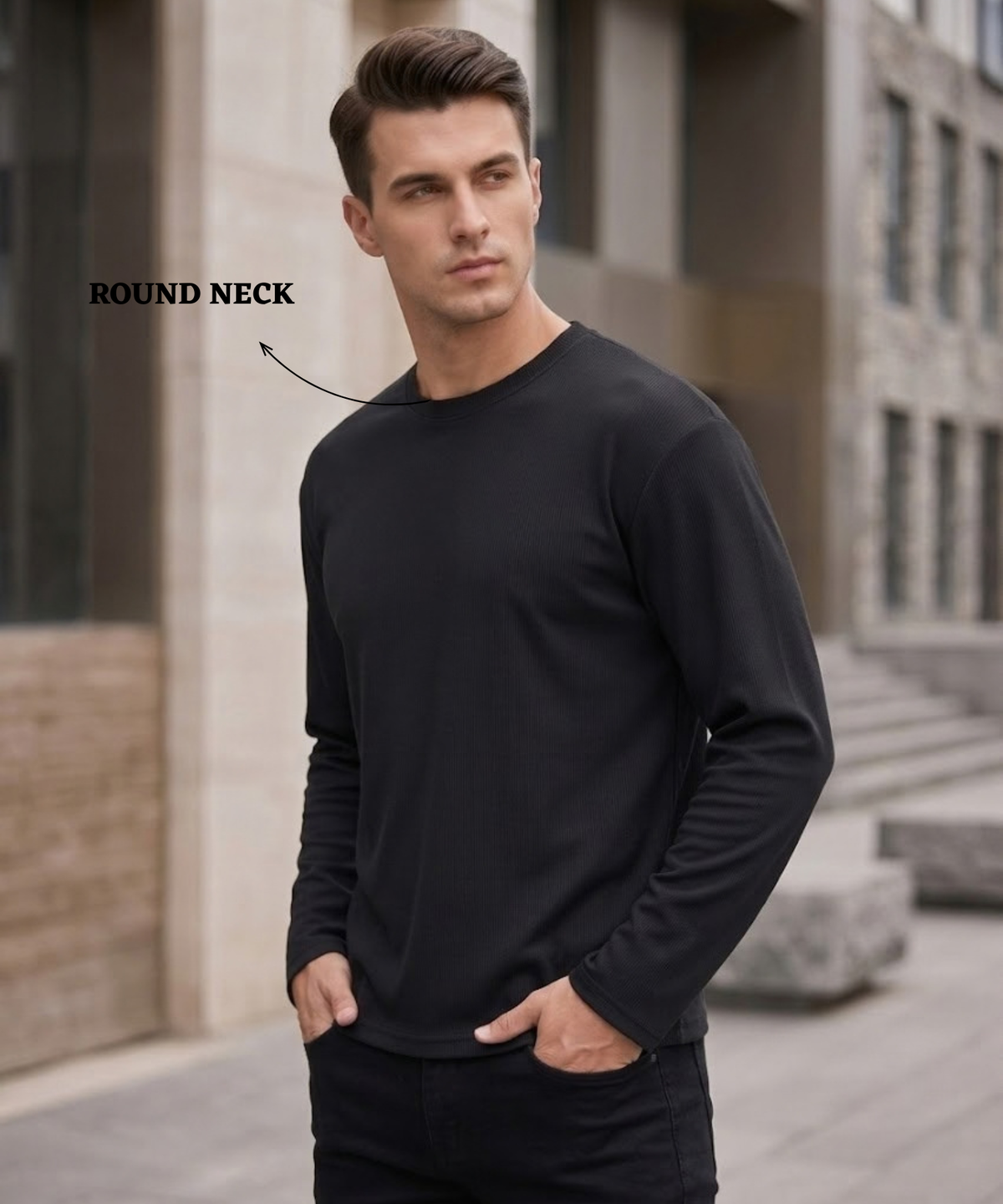 Men’s Premium  Corduroy Cotton Feel Full Sleeve T-Shirt | 220 GSM | Oversized Boxy Fit