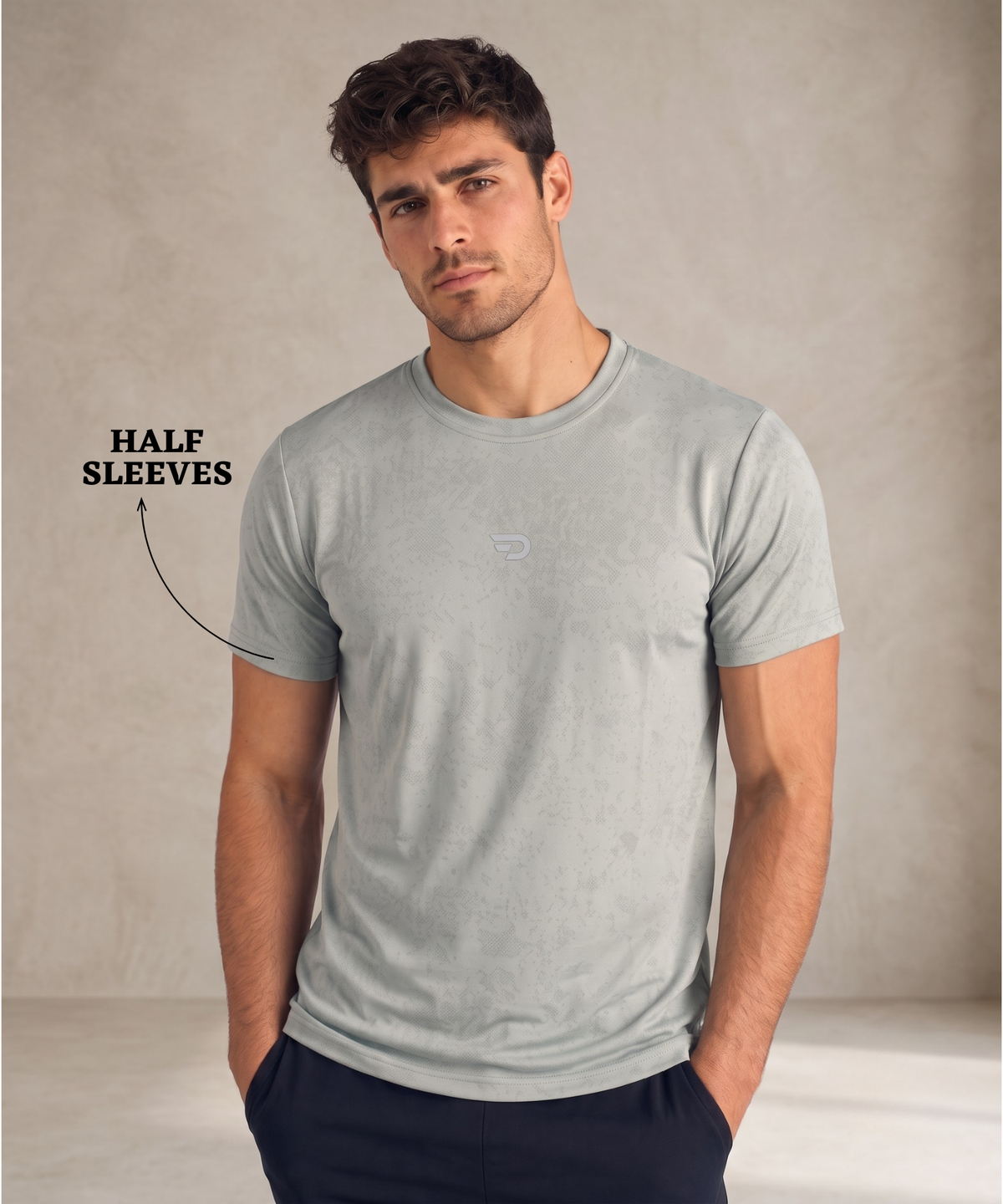 Denmonk Men's Premium Imported Jacquard Half Sleeve T-Shirt | 200 GSM | Regular Fit