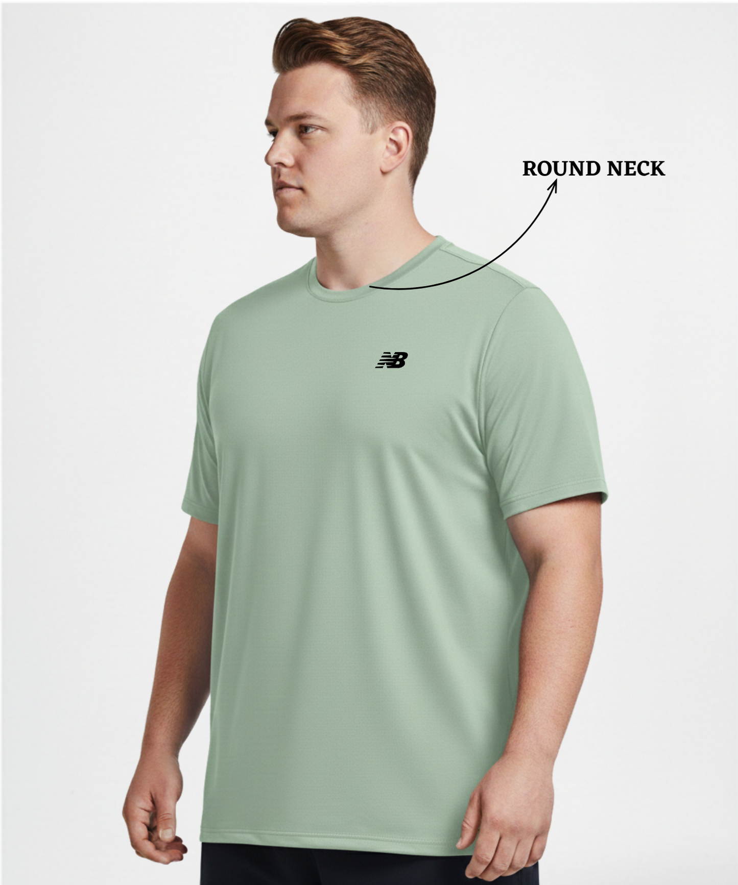 Imported Dotknit Lycra Plus Size T-shirt (GSM-180)