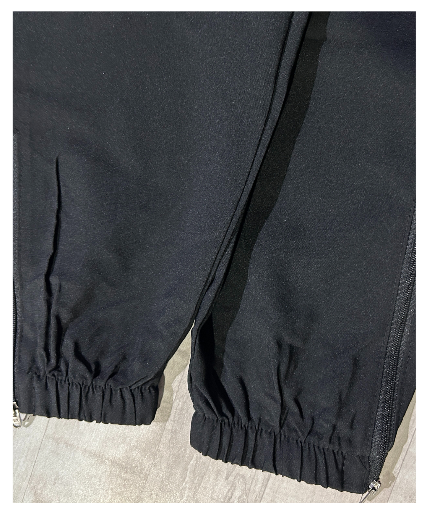Imported NS Parachute Lycra TrackPant/ Lower (15% Lycra 145 GSM) Ankle Zipped