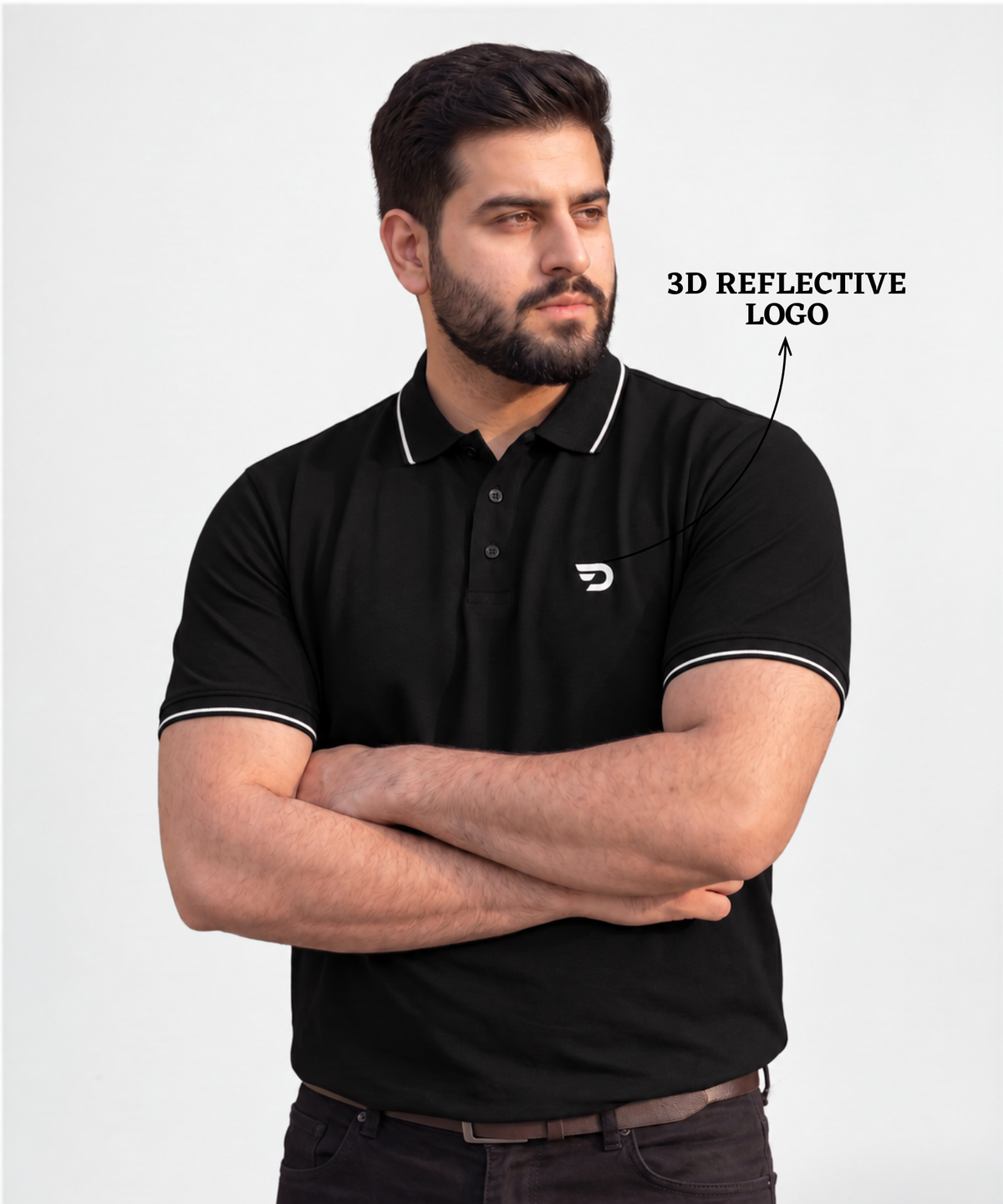 Denmonk Men's Imported Cotton Feel Matty Lycra Plus Size Polo T-Shirt | 220 GSM | Half Sleeve | Regular Fit