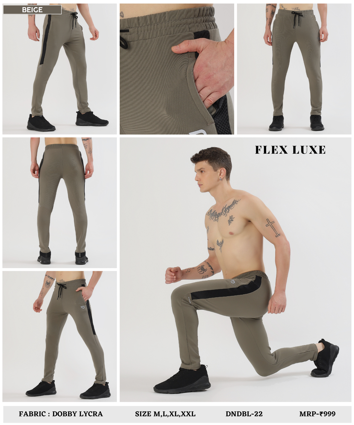 DuraFit Trackpant - Imported Dobby Lycra | GSM 280 | Slim Fit