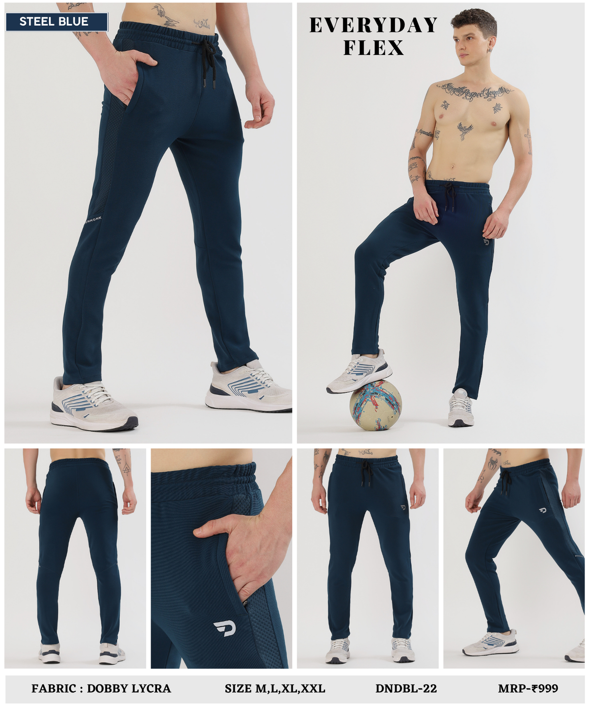 DuraFit Trackpant - Imported Dobby Lycra | GSM 280 | Slim Fit