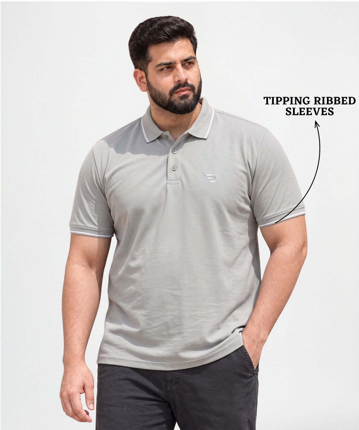 Denmonk Men's Imported Cotton Feel Matty Lycra Plus Size Polo T-Shirt | 220 GSM | Half Sleeve | Regular Fit
