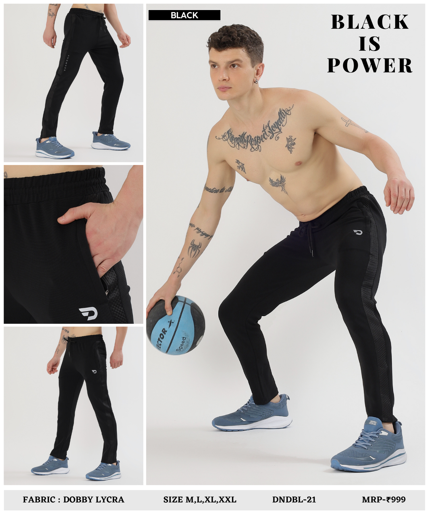 PowerStride Trackpant - Imported Dobby Lycra (GSM 280)