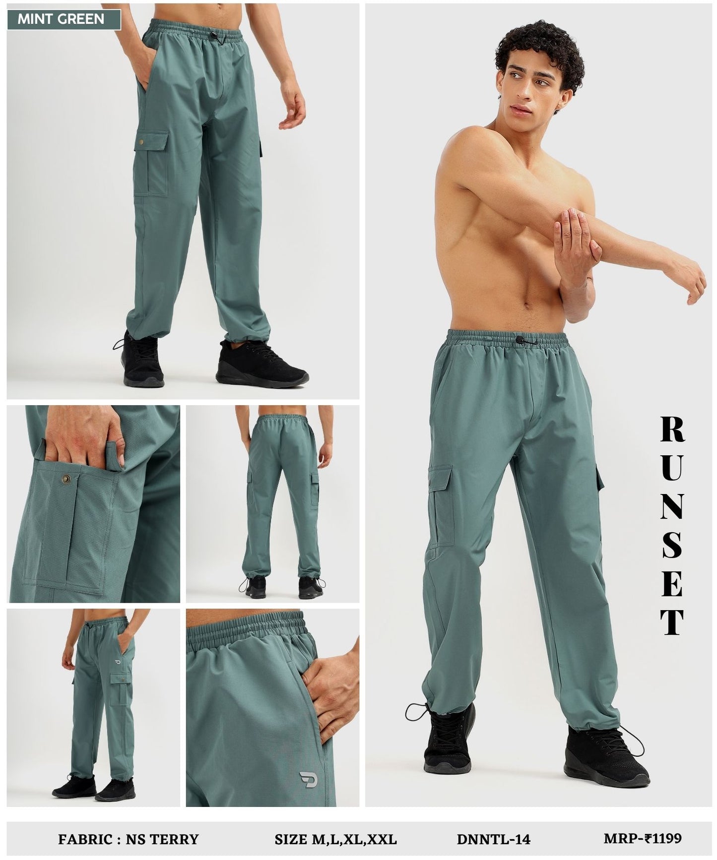 Utility Cargo Joggers - Imported Ns Terry Lycra Over Size Lower (GSM 180-190)