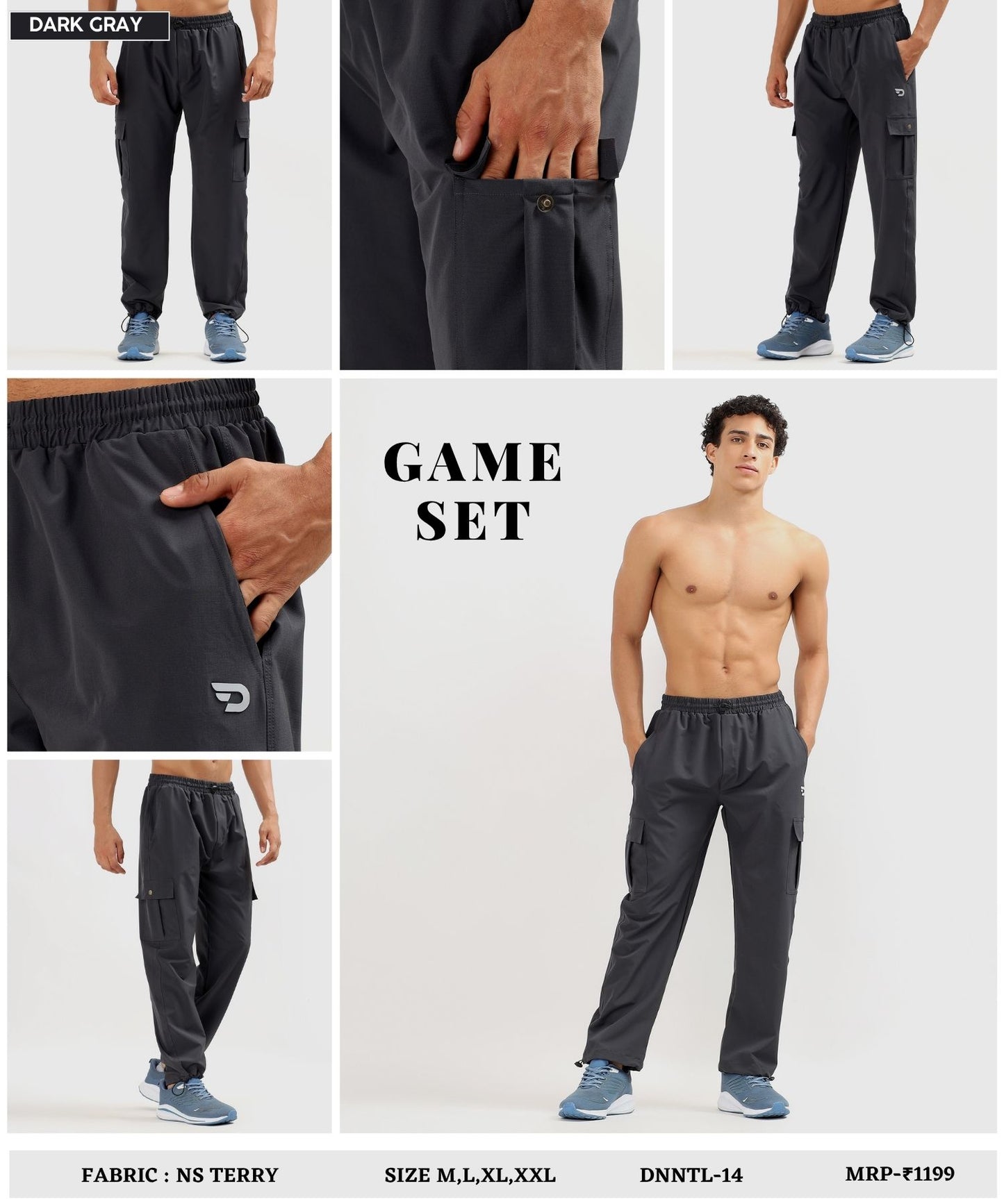 Utility Cargo Joggers - Imported Ns Terry Lycra Over Size Lower (GSM 180-190)