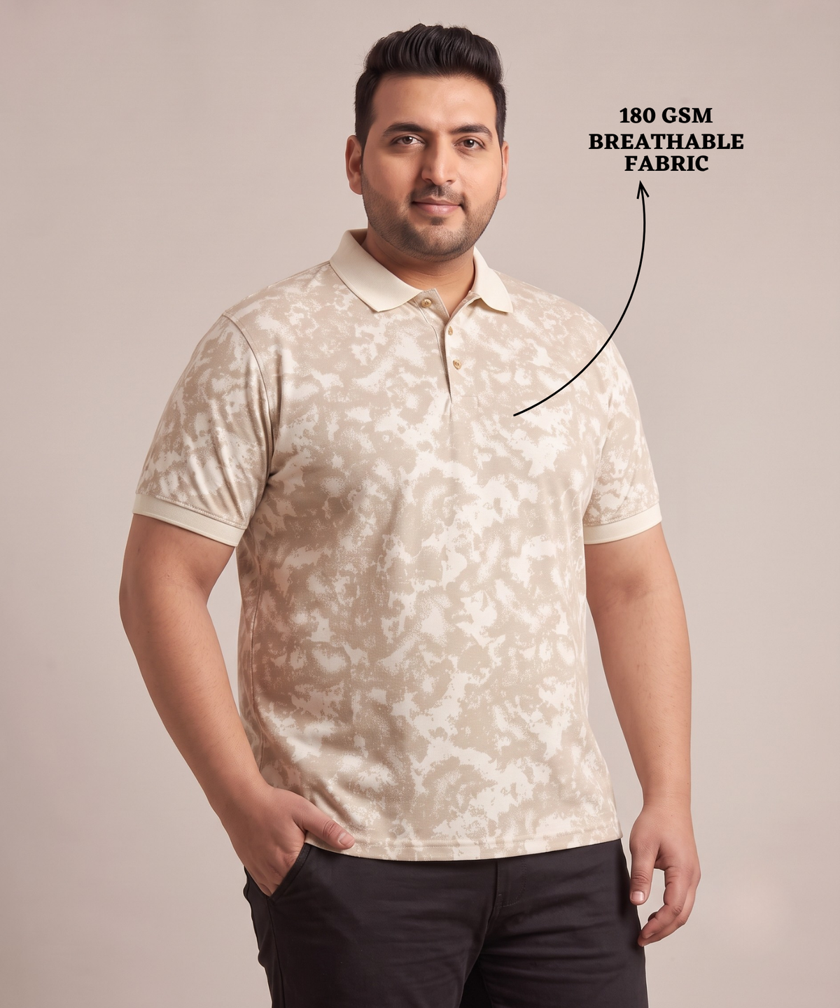 Men's Imported Korean Check Plus Size Polo T-Shirt | 180 GSM  | Regular Fit