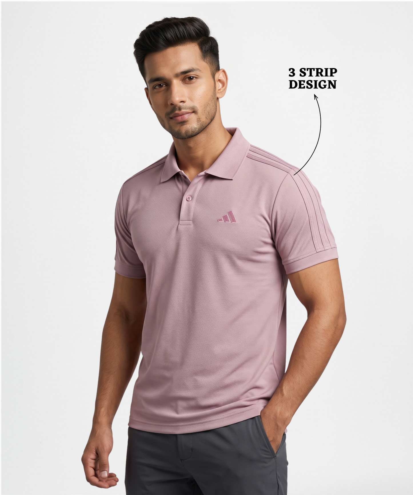 Imported Matty Lycra T-Shirts (GSM 180) | 3strip Design