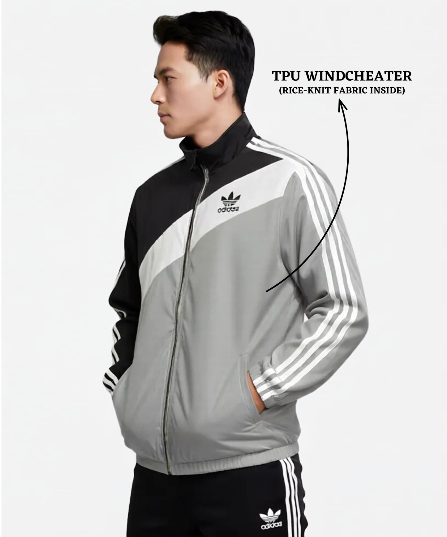 Imported Premium Quality TPU Windcheater ( Gsm 350 , Rice-knit fabric inside )