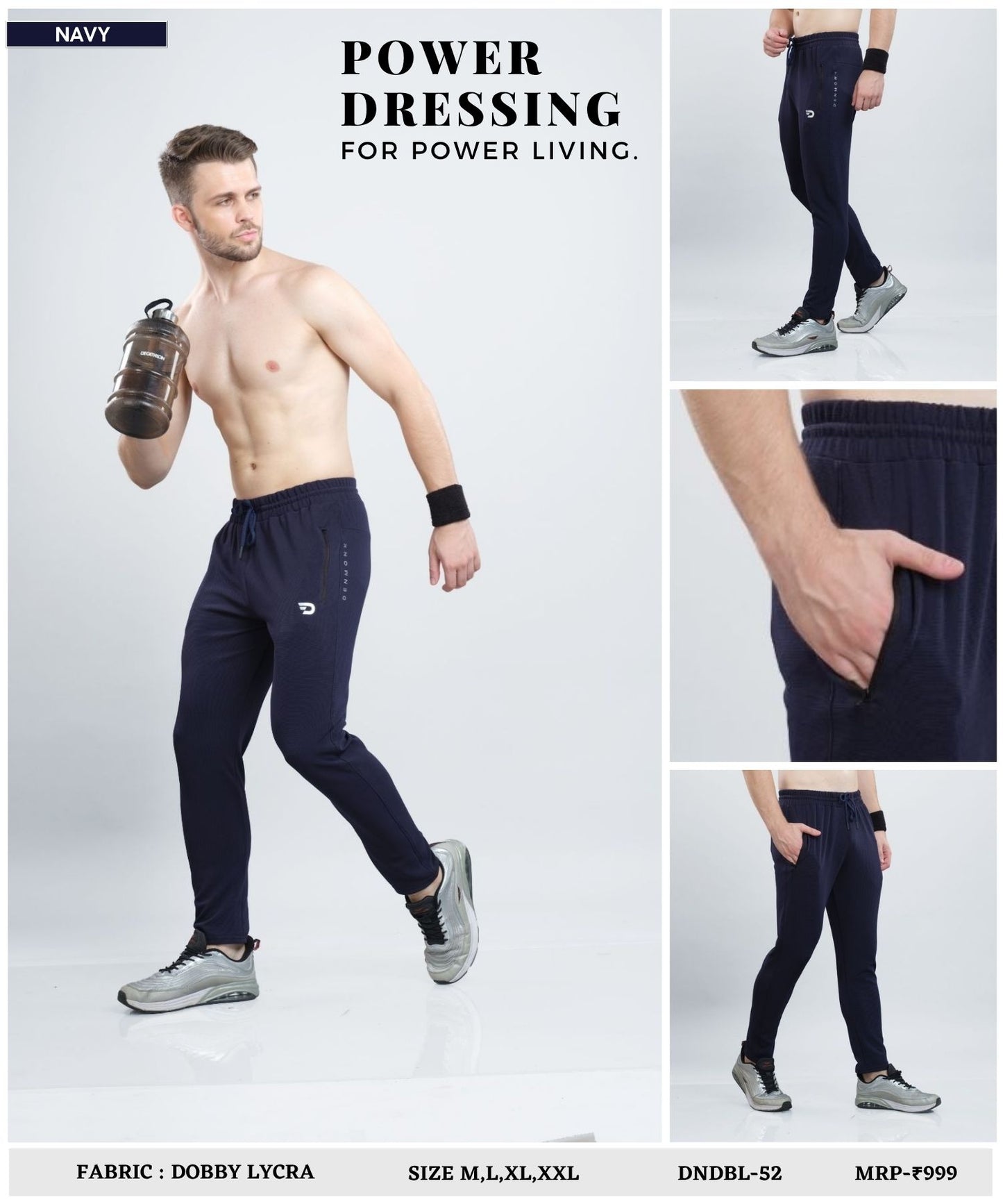 CoreFlex – Imported Dobby Lycra Lower ( 280 GSM)| Ankle Fit