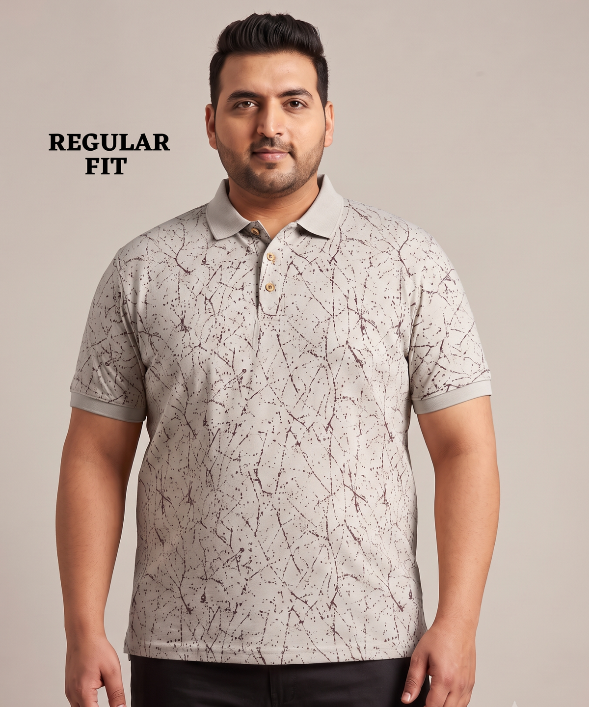 Men's Imported Korean Check Plus Size Polo T-Shirt | 180 GSM  | Regular Fit