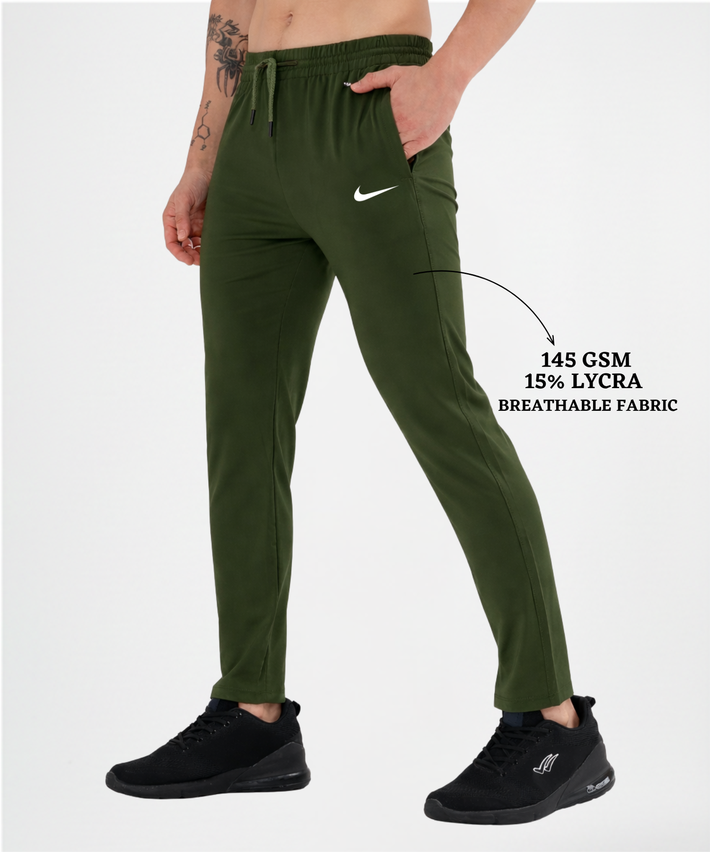 Imported Ns Parachute Lycra Lower (15% Lycra 145 GSM)