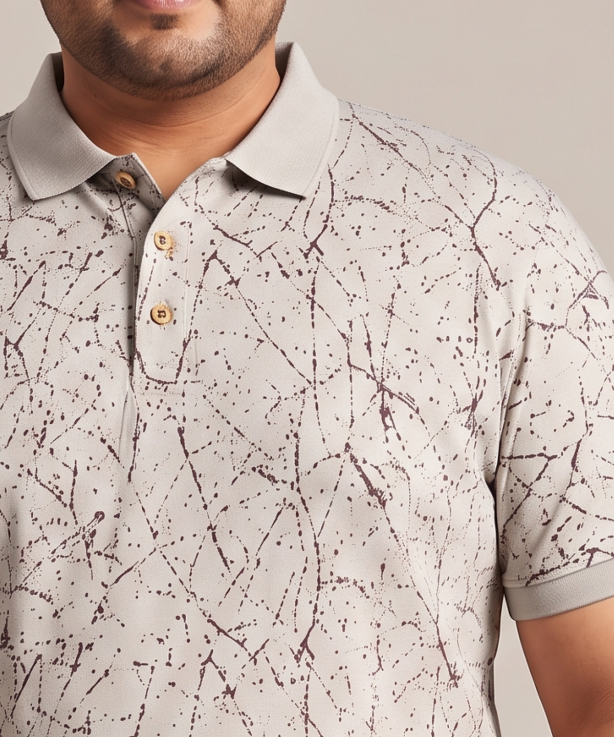 Men's Imported Korean Check Plus Size Polo T-Shirt | 180 GSM  | Regular Fit