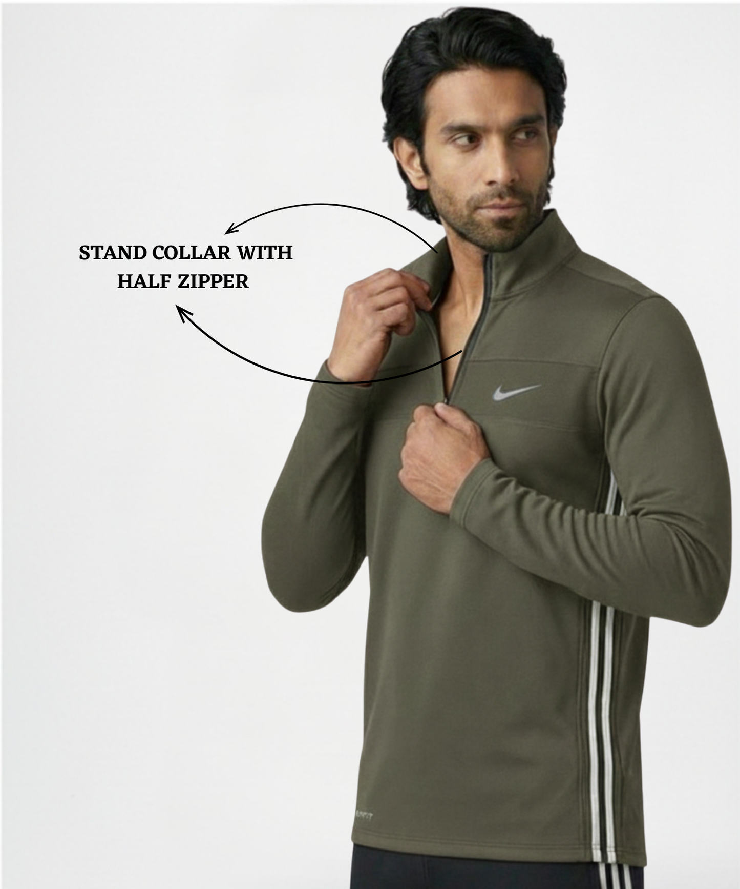 Imported 4way Taiwan Lycra Zipper T-Shirts (280 GSM)