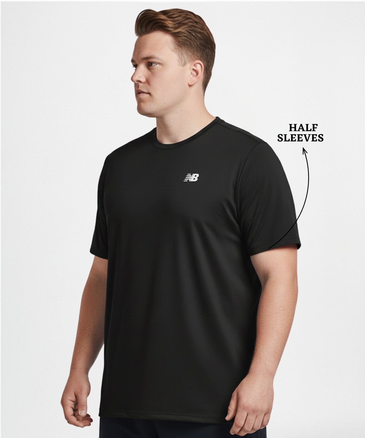 Imported Dotknit Lycra Plus Size T-shirt (GSM-180)