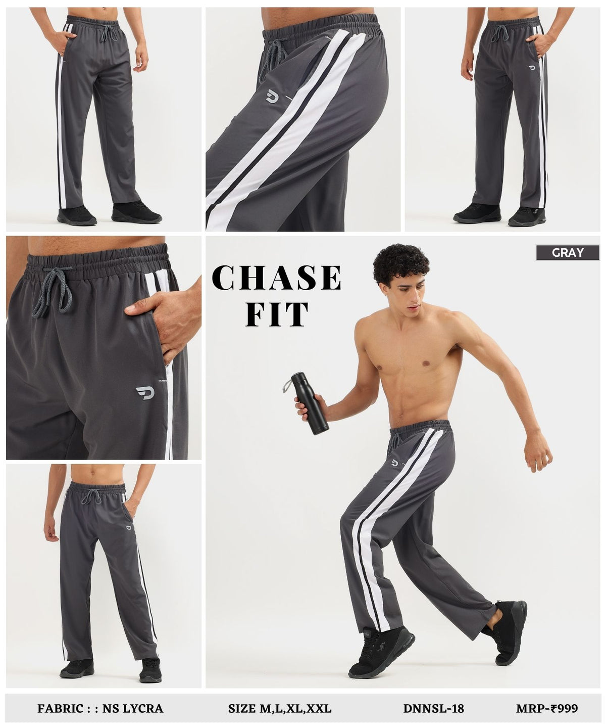 Imported Ns Parachute Lycra Trackpant | 20% Lycra 145 GSM | Straight Fit