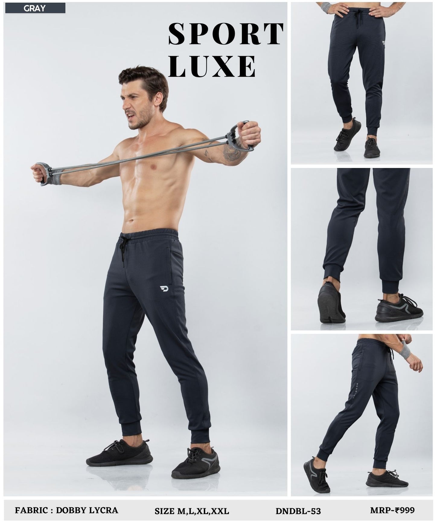 Ribbed Trackpant - Imported Dobby Lycra Trackpant (GSM 280)