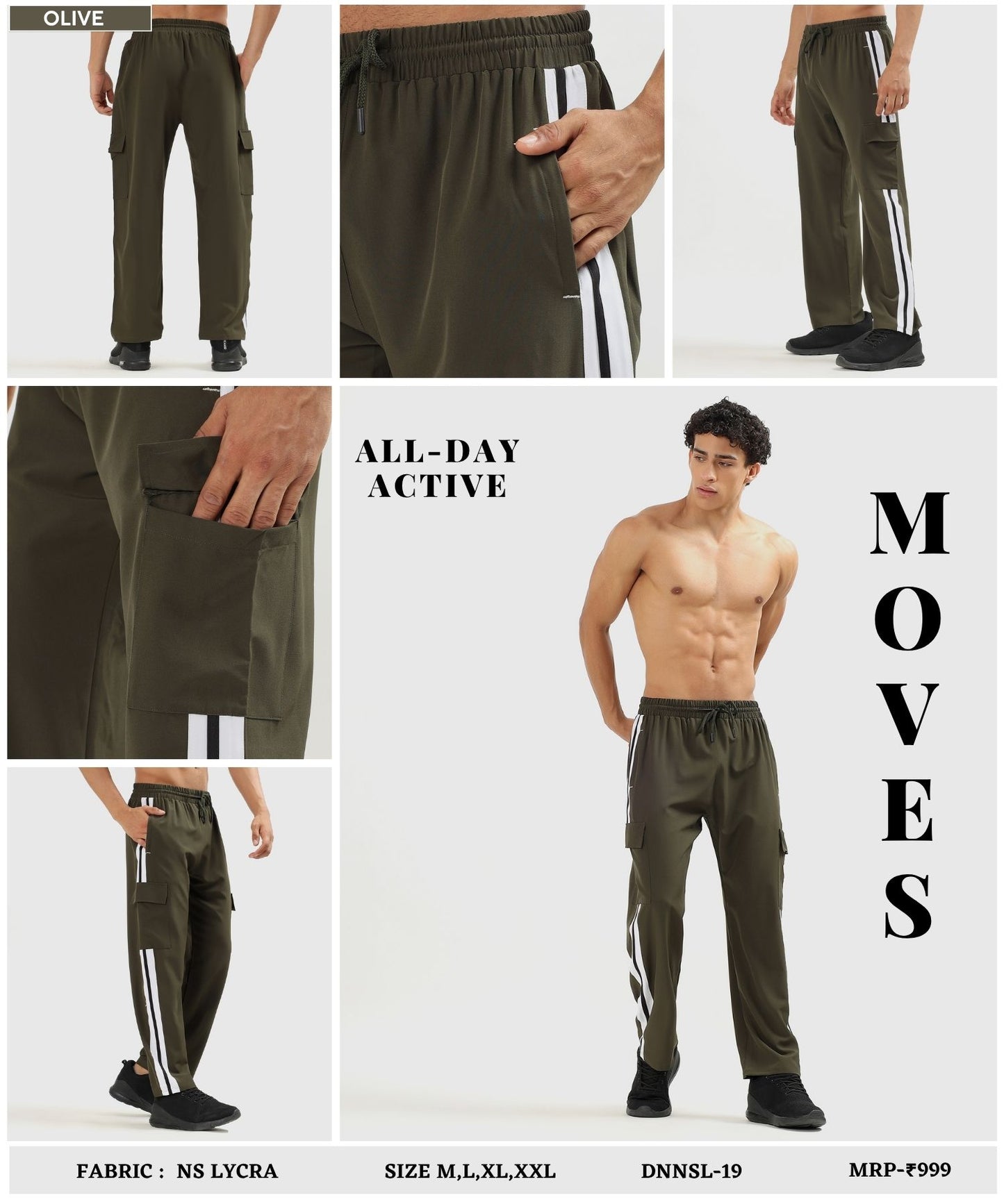 Imported NS Parachute Lycra Straight Fit Trackpant for Men (20% Lycra, 145 GSM)