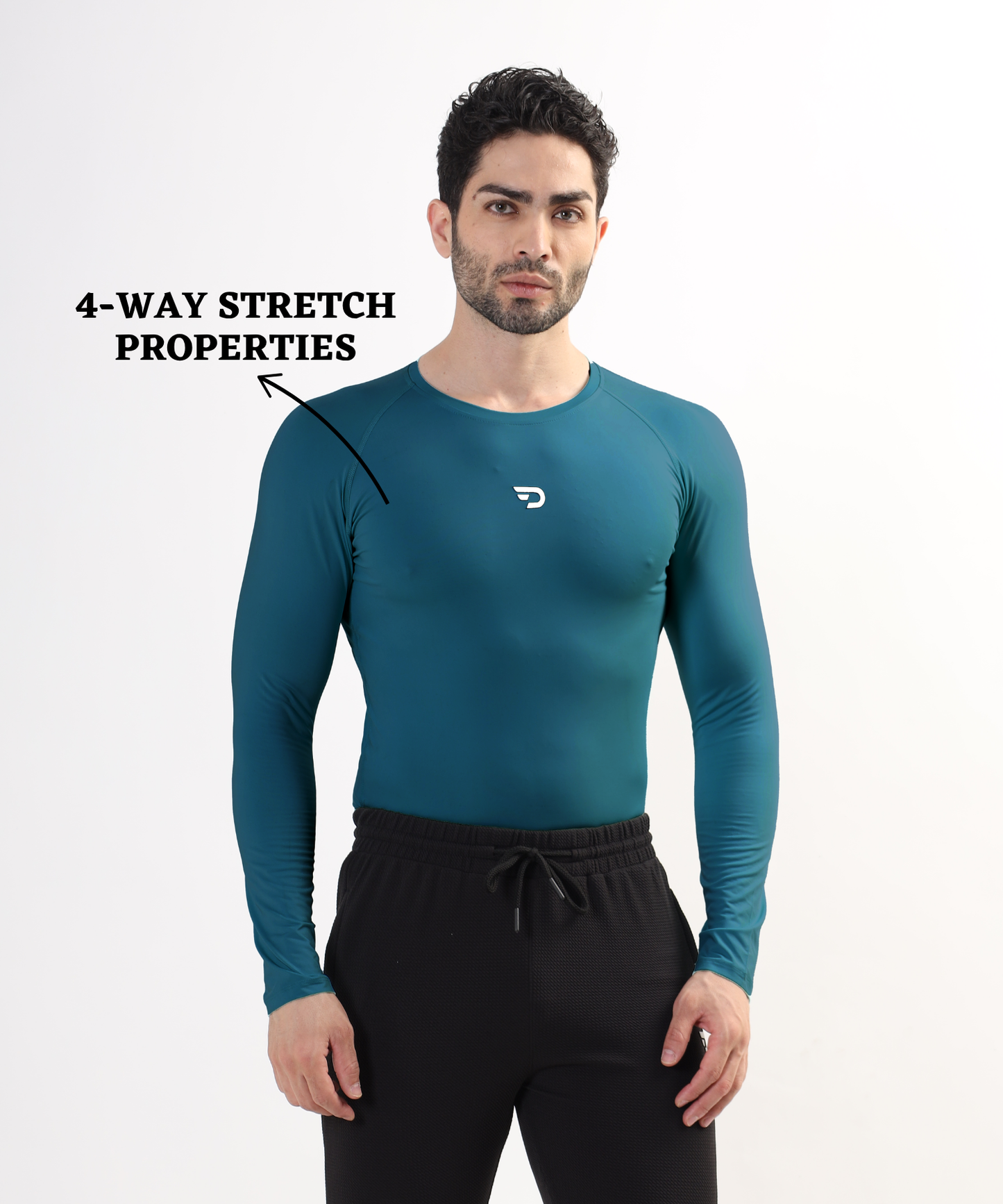 Premium Full Sleeve Nylon Lycra Compression T-Shirt (180 GSM) | Muscle Fit Activewear for Men