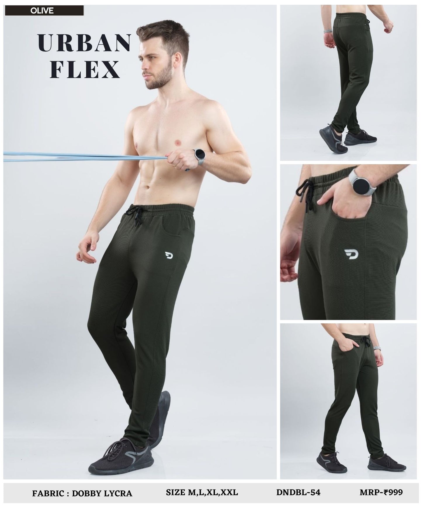 PowerFit – Imported Dobby Lycra (280 GSM)| D-Pocket