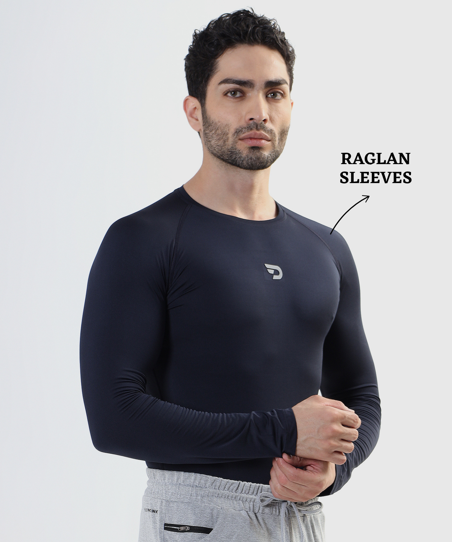 Premium Full Sleeve Nylon Lycra Compression T-Shirt (180 GSM) | Muscle Fit Activewear for Men