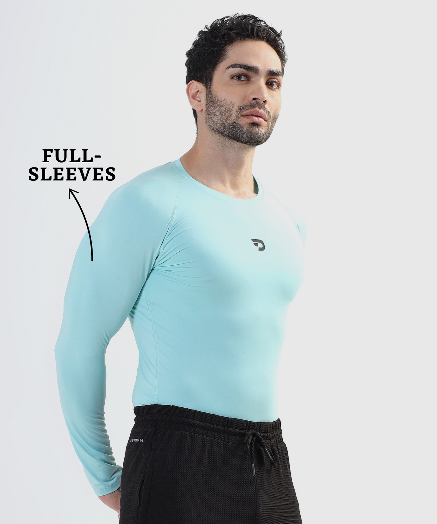Premium Full Sleeve Nylon Lycra Compression T-Shirt (180 GSM) | Muscle Fit Activewear for Men