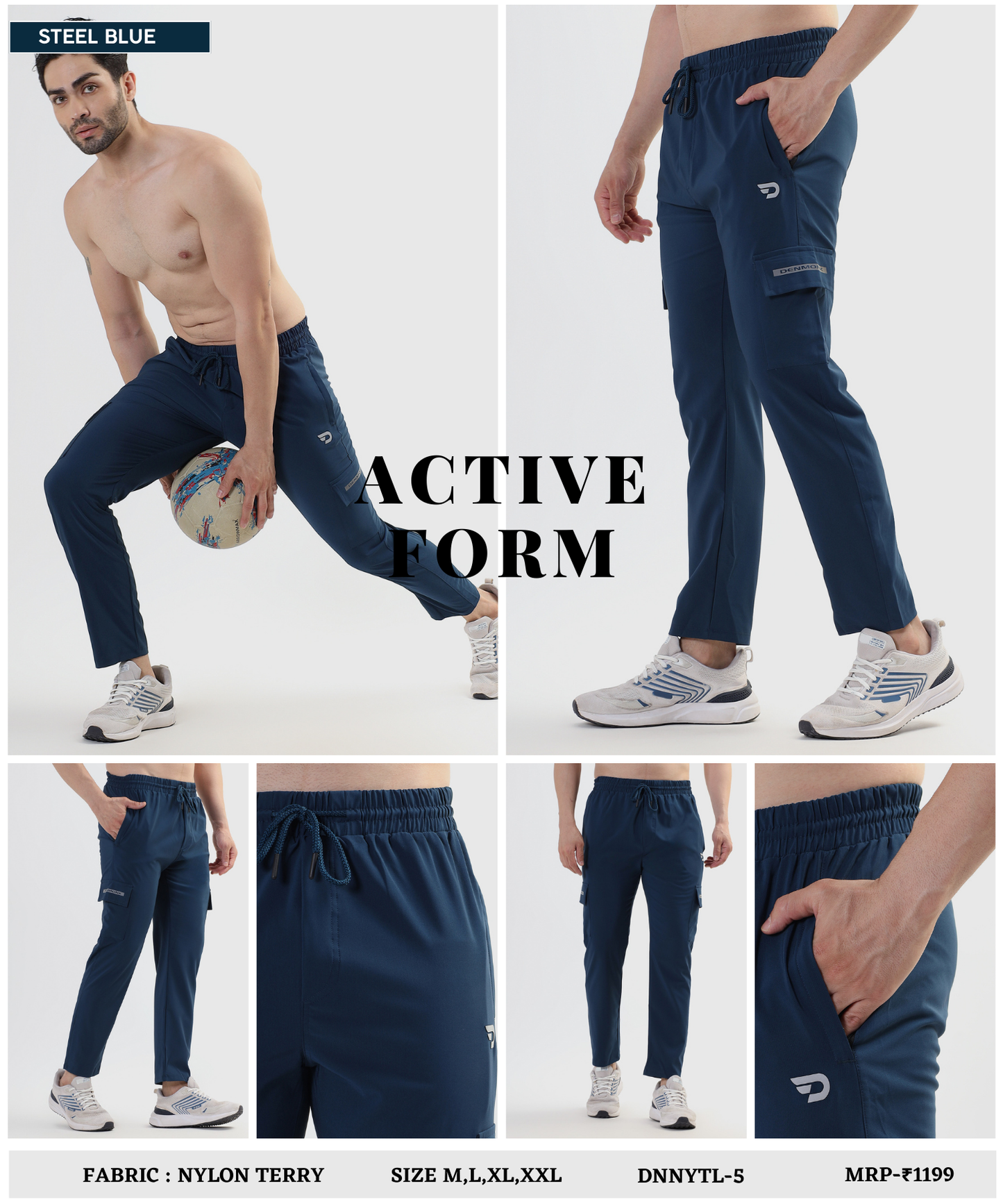 TerryCore Cargo - Imported Nylon Terry Lycra Lower (GSM 180)