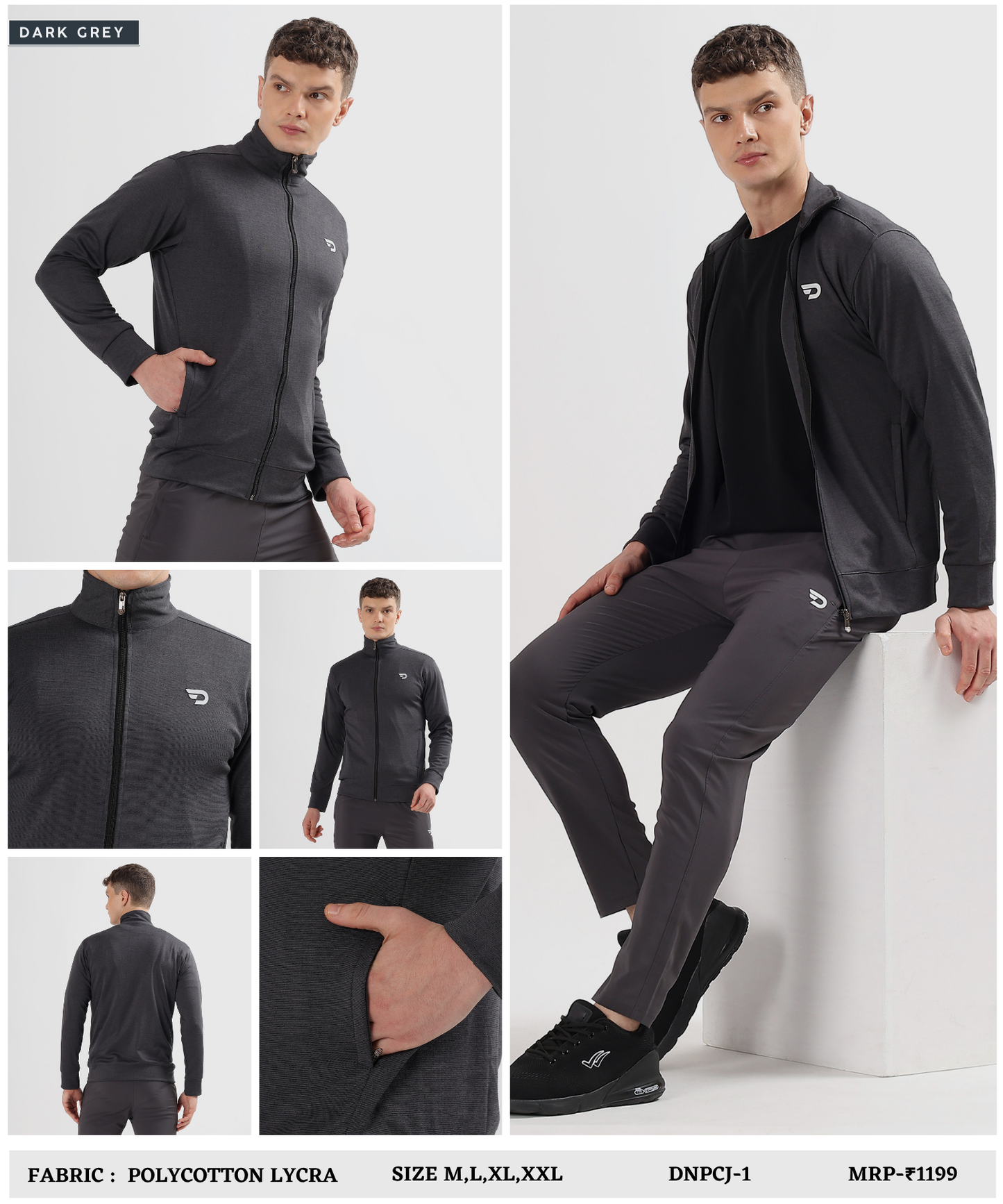 Men's Imported Poly Cotton Lycra Jackets | GSM 290 | Regular Fit