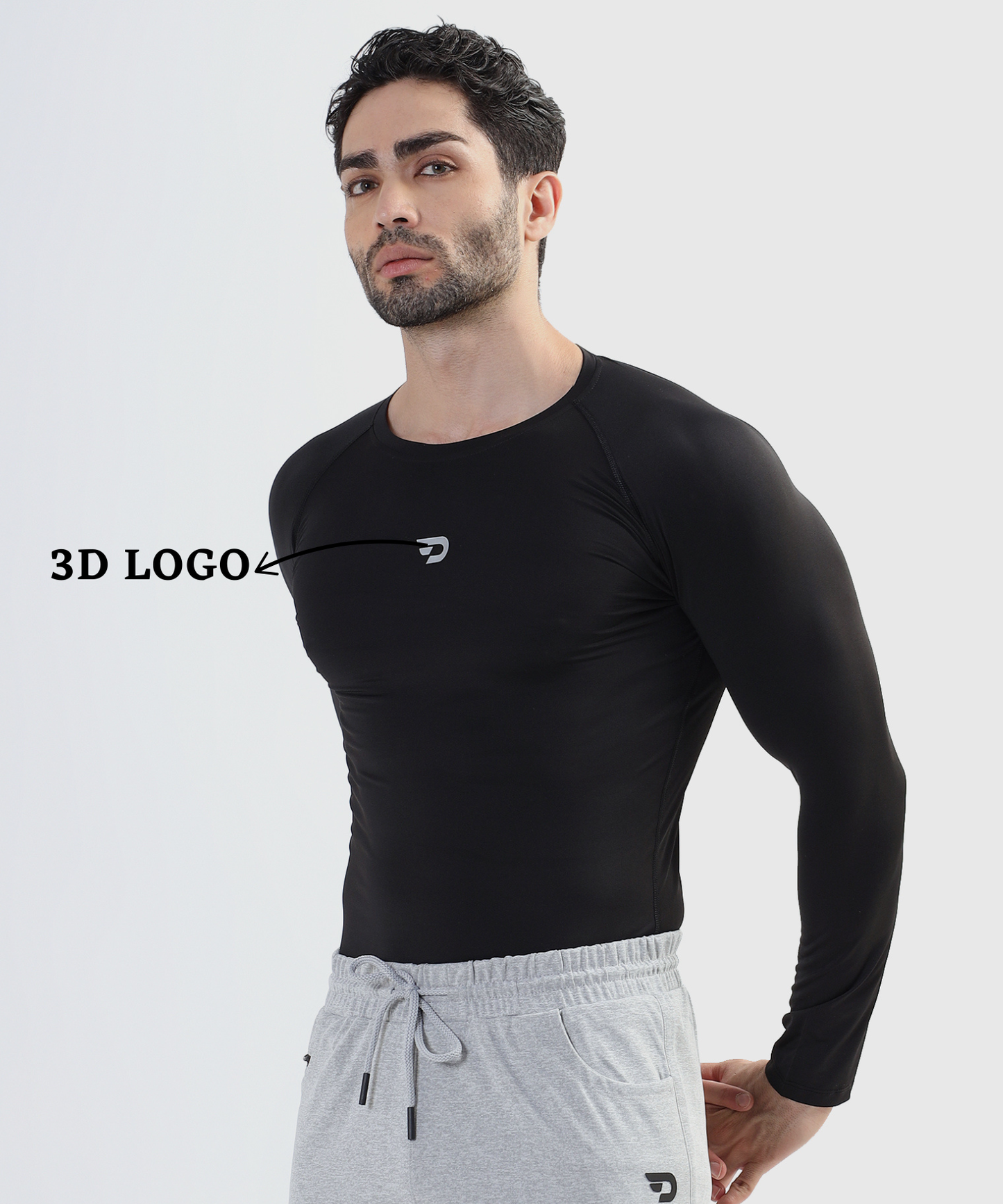 Premium Full Sleeve Nylon Lycra Compression T-Shirt (180 GSM) | Muscle Fit Activewear for Men