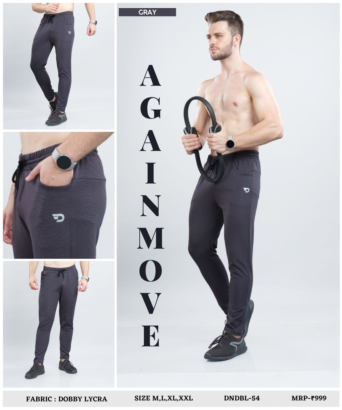 PowerFit – Imported Dobby Lycra TrackPant | 280 GSM | Regular Fit
