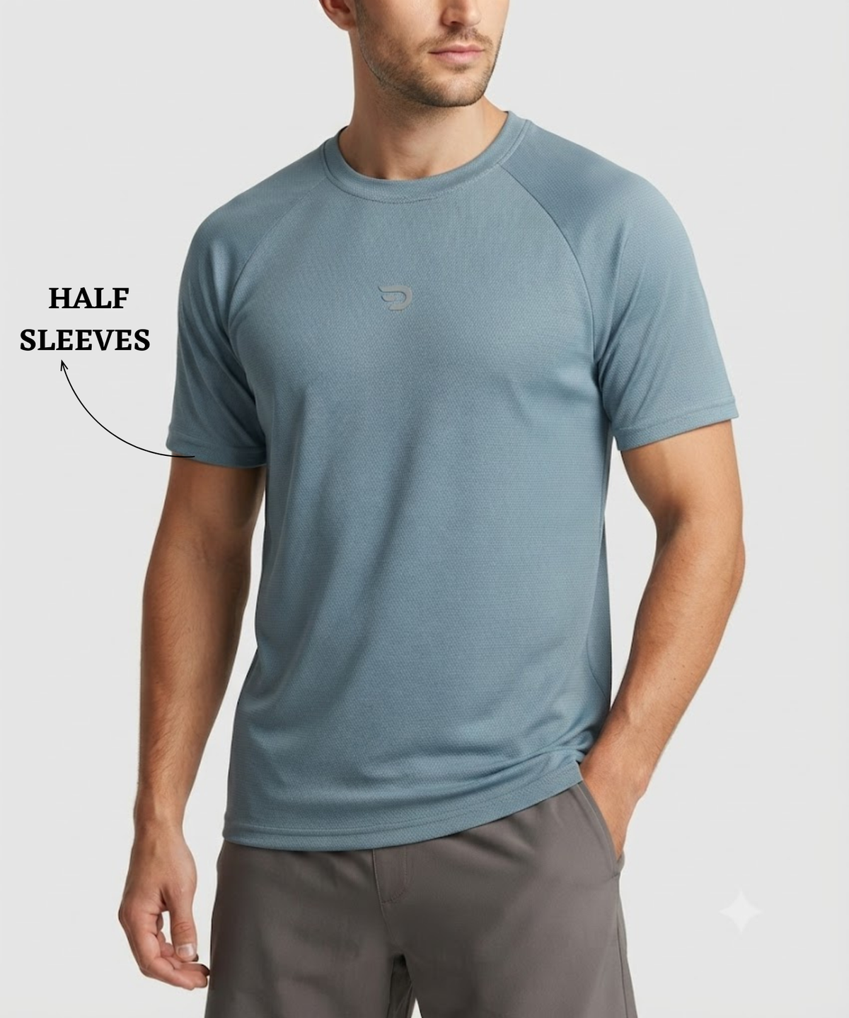 Denmonk Men's Imported Micro Bird Eye Half Sleeve T-Shirt | 180 GSM | Regular Fit