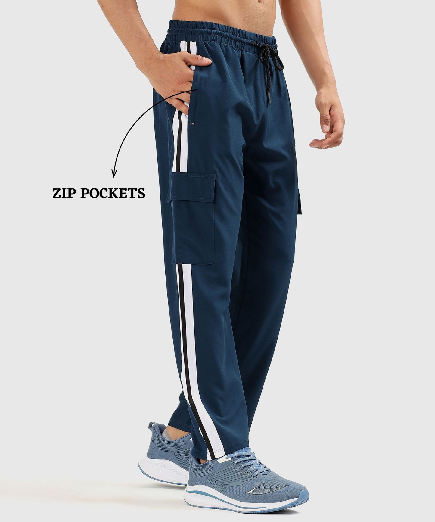 Imported NS Parachute Lycra Straight Fit Trackpant for Men (20% Lycra, 145 GSM)