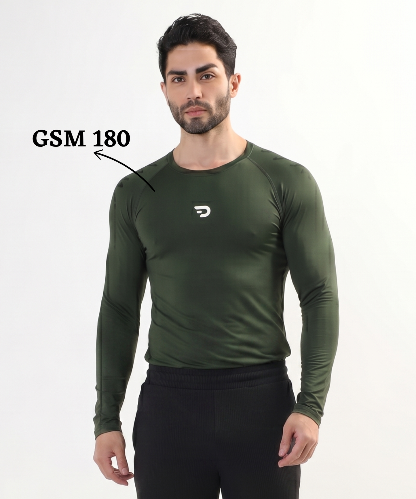 Premium Full Sleeve Nylon Lycra Compression T-Shirt (180 GSM) | Muscle Fit Activewear for Men