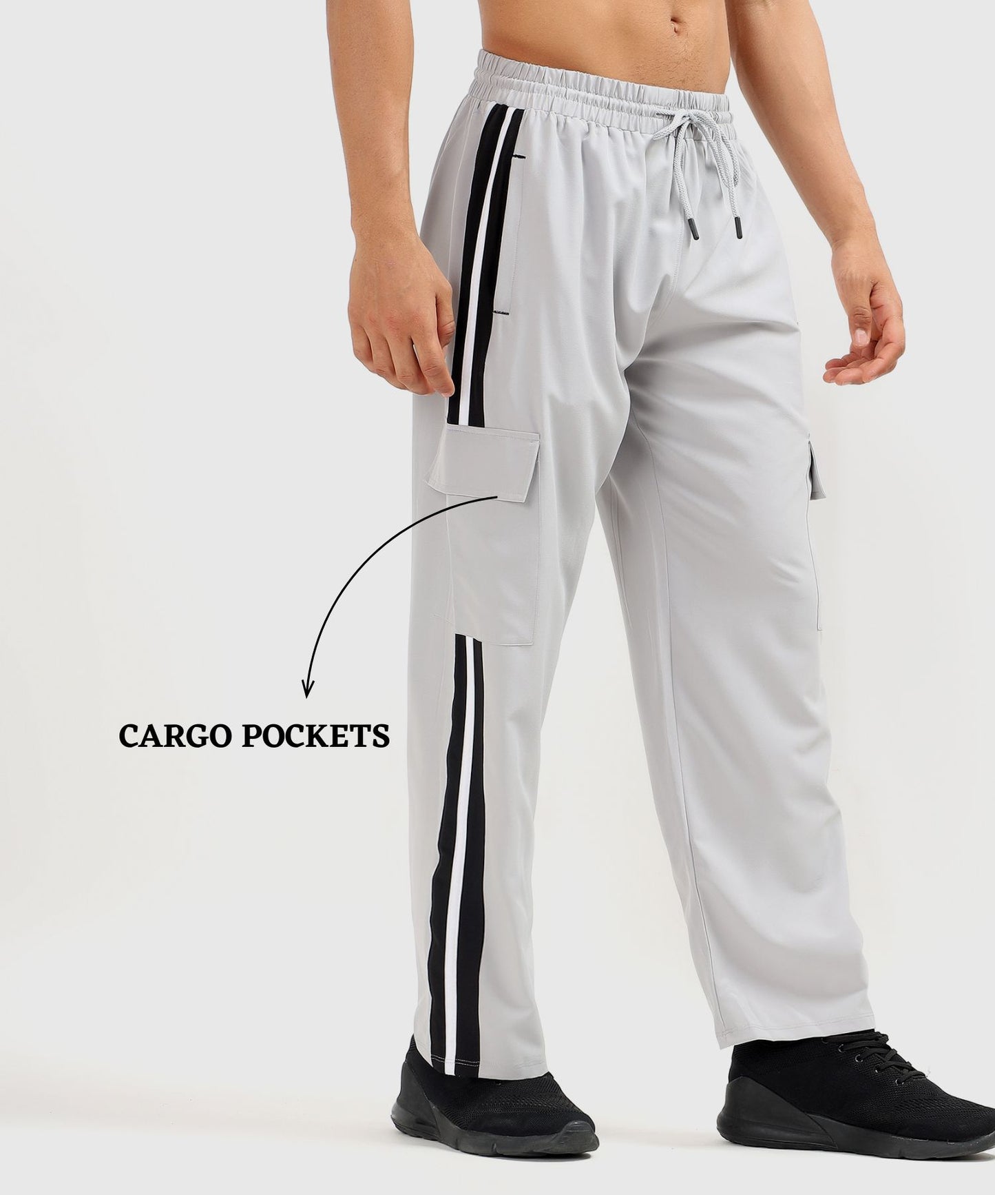 Imported NS Parachute Lycra Straight Fit Trackpant for Men (20% Lycra, 145 GSM)