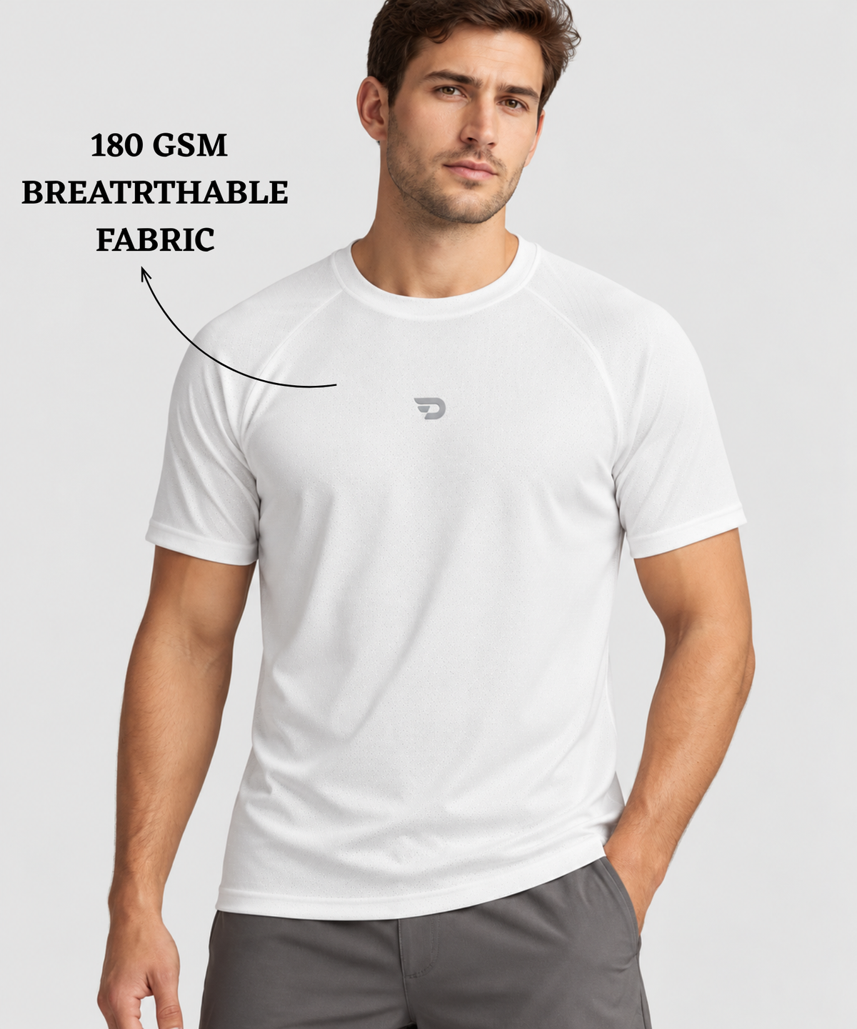 Denmonk Men's Imported Micro Bird Eye Half Sleeve T-Shirt | 180 GSM | Regular Fit