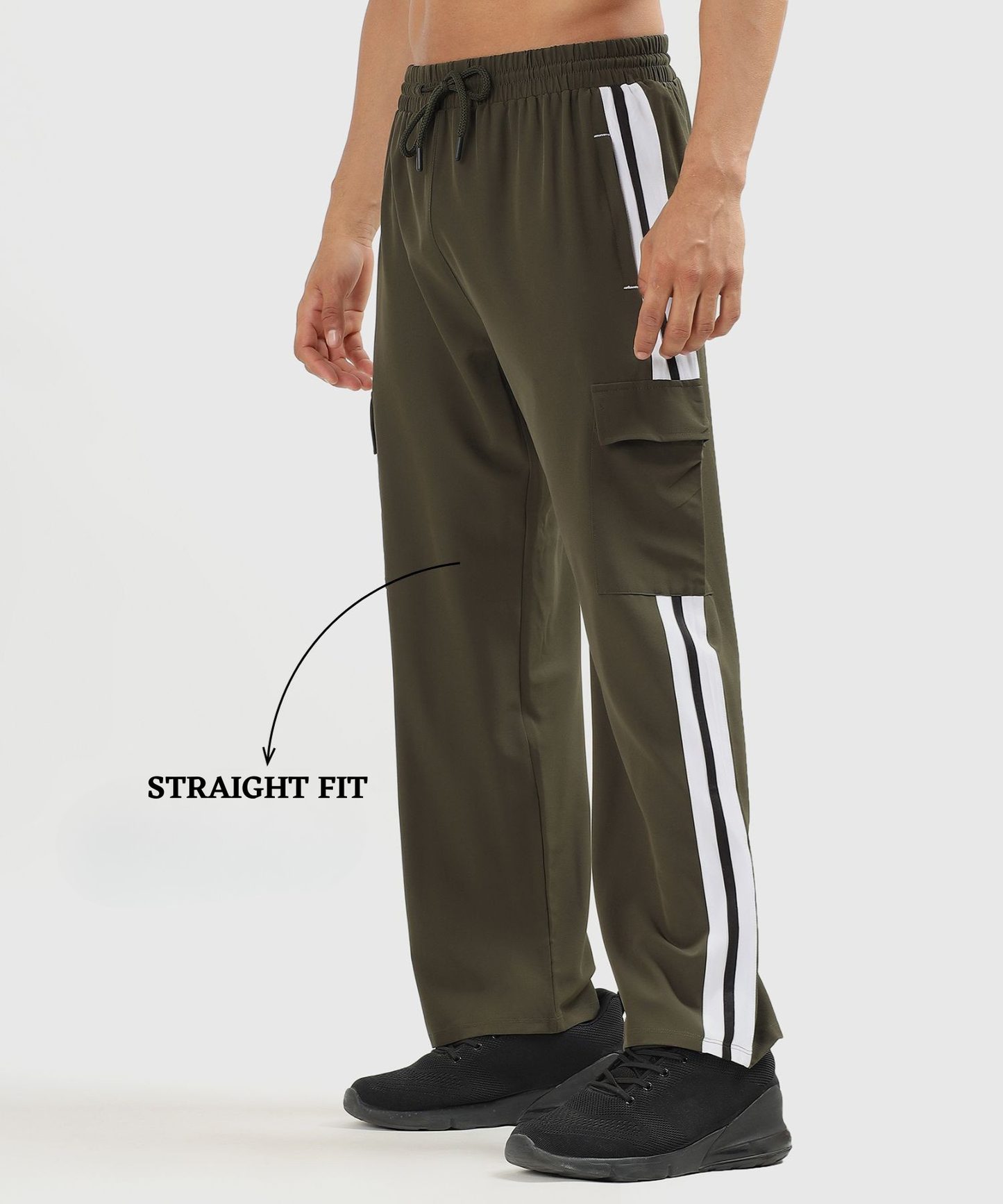 Imported NS Parachute Lycra Straight Fit Trackpant for Men (20% Lycra, 145 GSM)