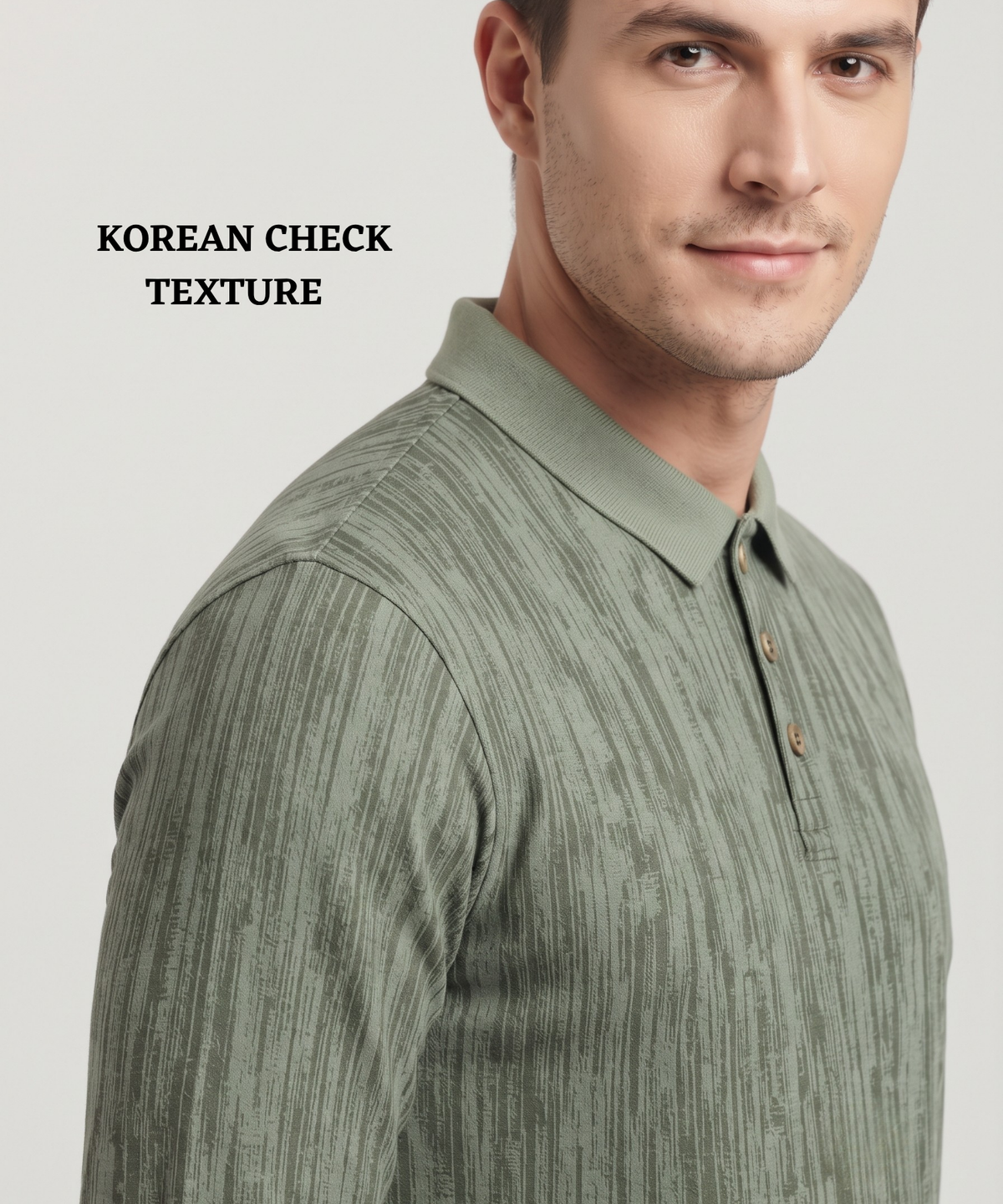 Denmonk Men’s Premium Korean Check Printed Full Sleeve Polo T-Shirt | 180 GSM | Regular Fit