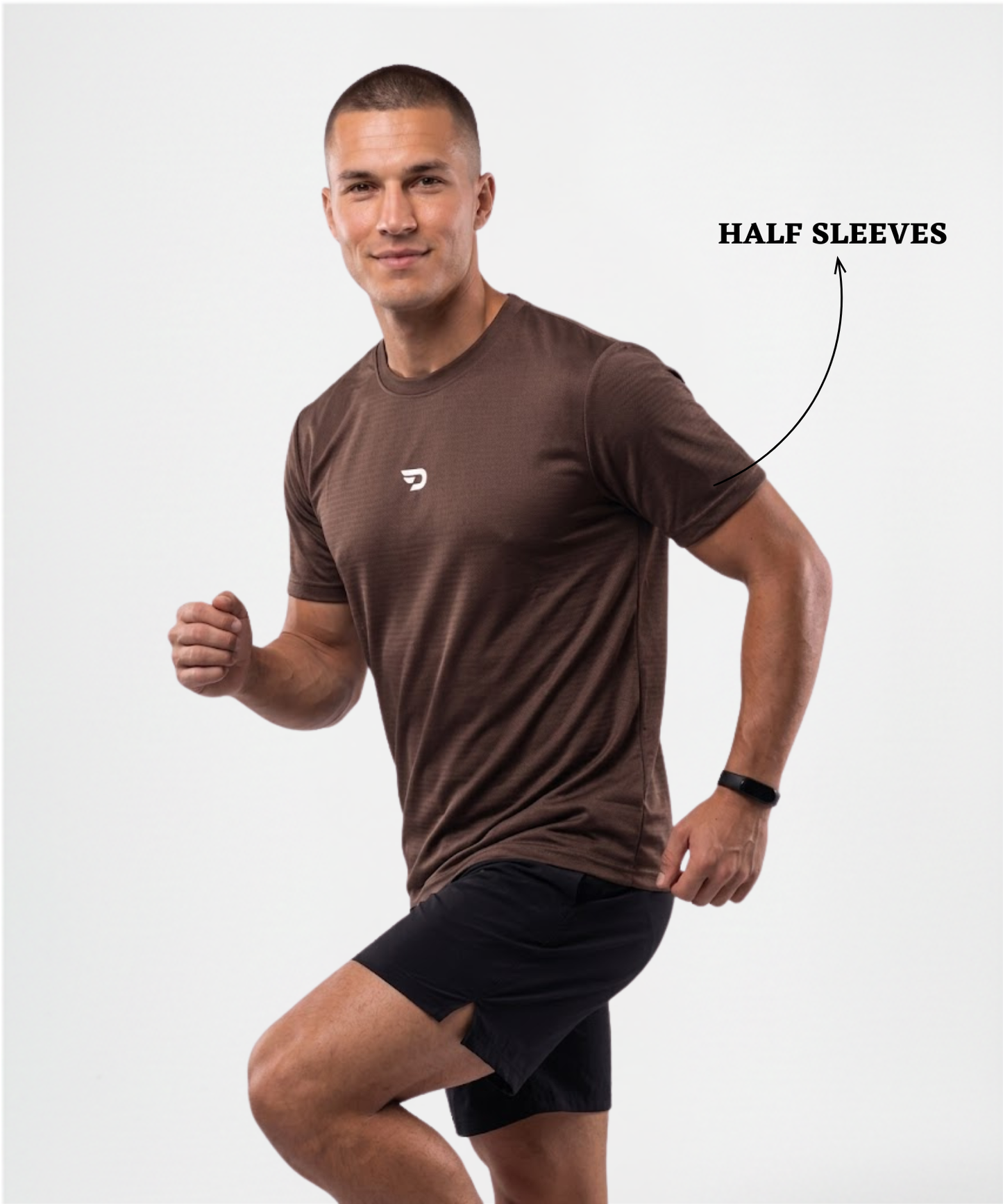 Imported Mesh Jacquard Lycra Men's Premium Half Sleeve T-Shirt | 170–180 GSM