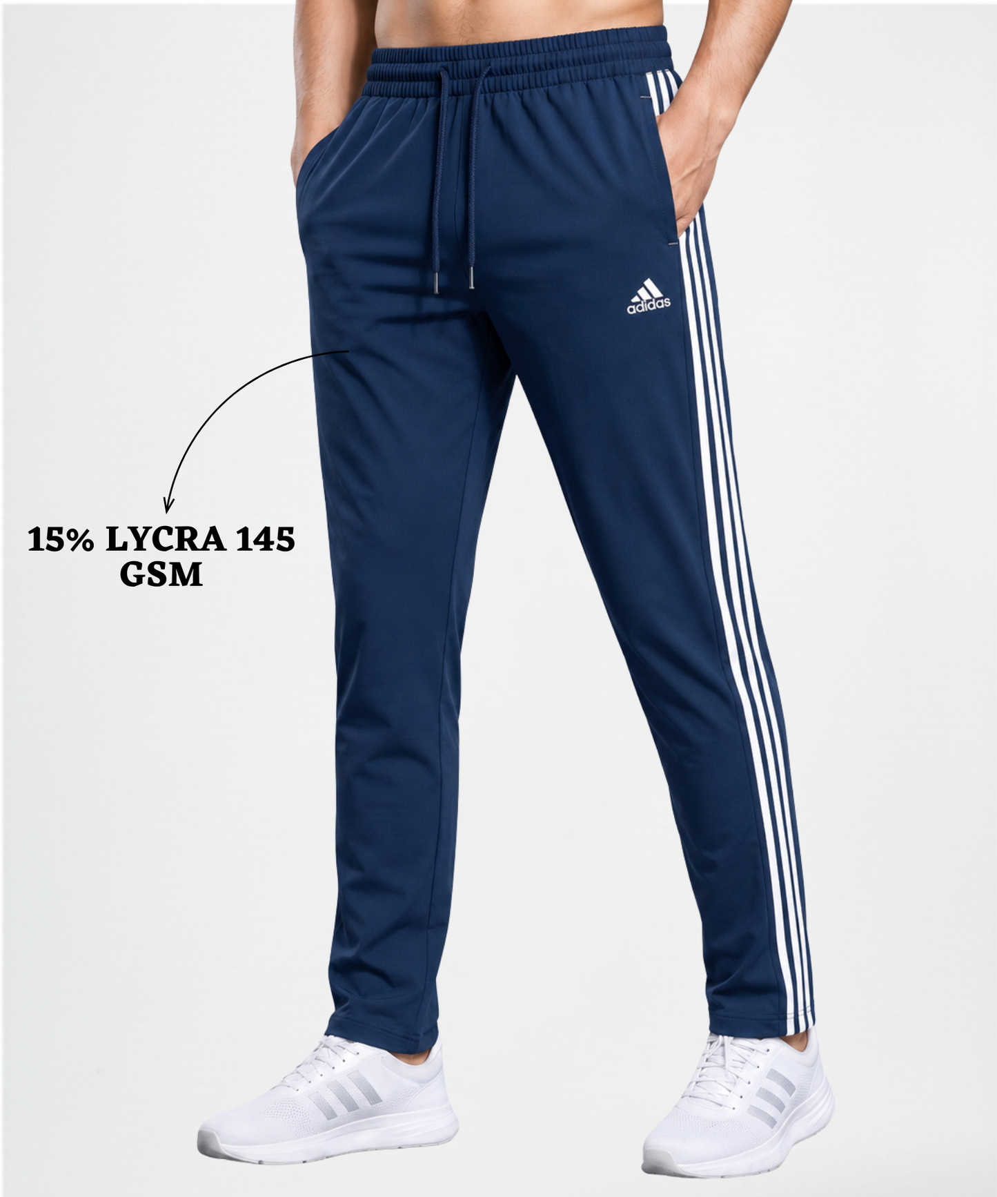 Imported Ns Parachute Lycra TrackPant (15% Lycra 145 GSM)| 3 strip Design
