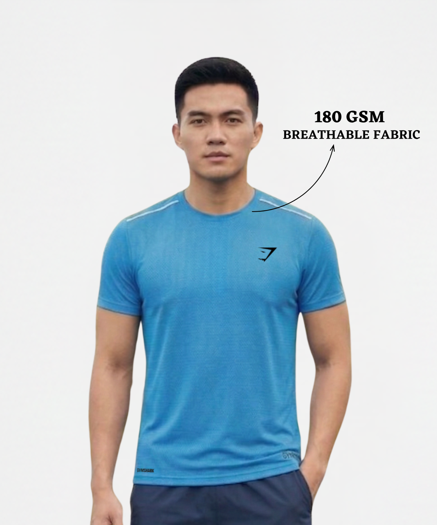 Imported Reebok Knit Lycra T-shirt- GSM 180 | Piping On Shoulder