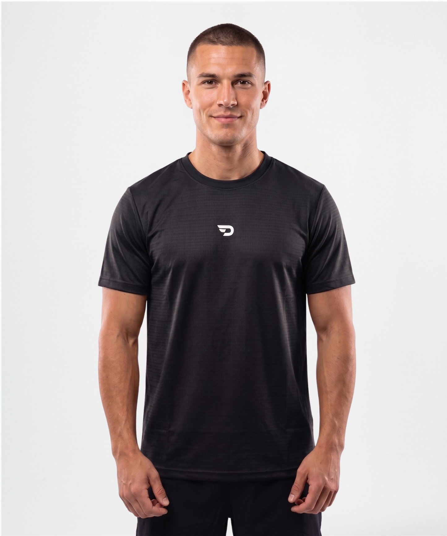 Imported Mesh Jacquard Lycra Men's Premium Half Sleeve T-Shirt | 170–180 GSM