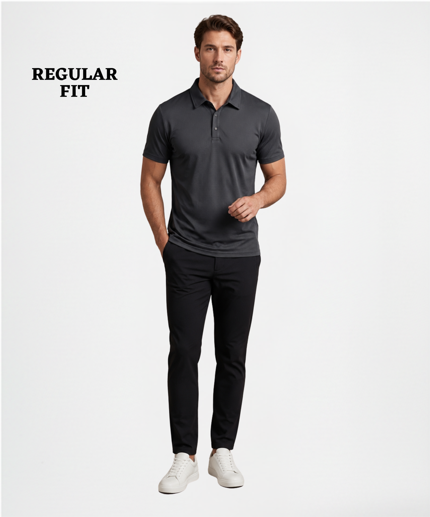 Premium Men's Polo T-Shirt – 100% Nylon Lycra | 170–180 GSM | Regular Fit | Self Collar| Snap Button Closure