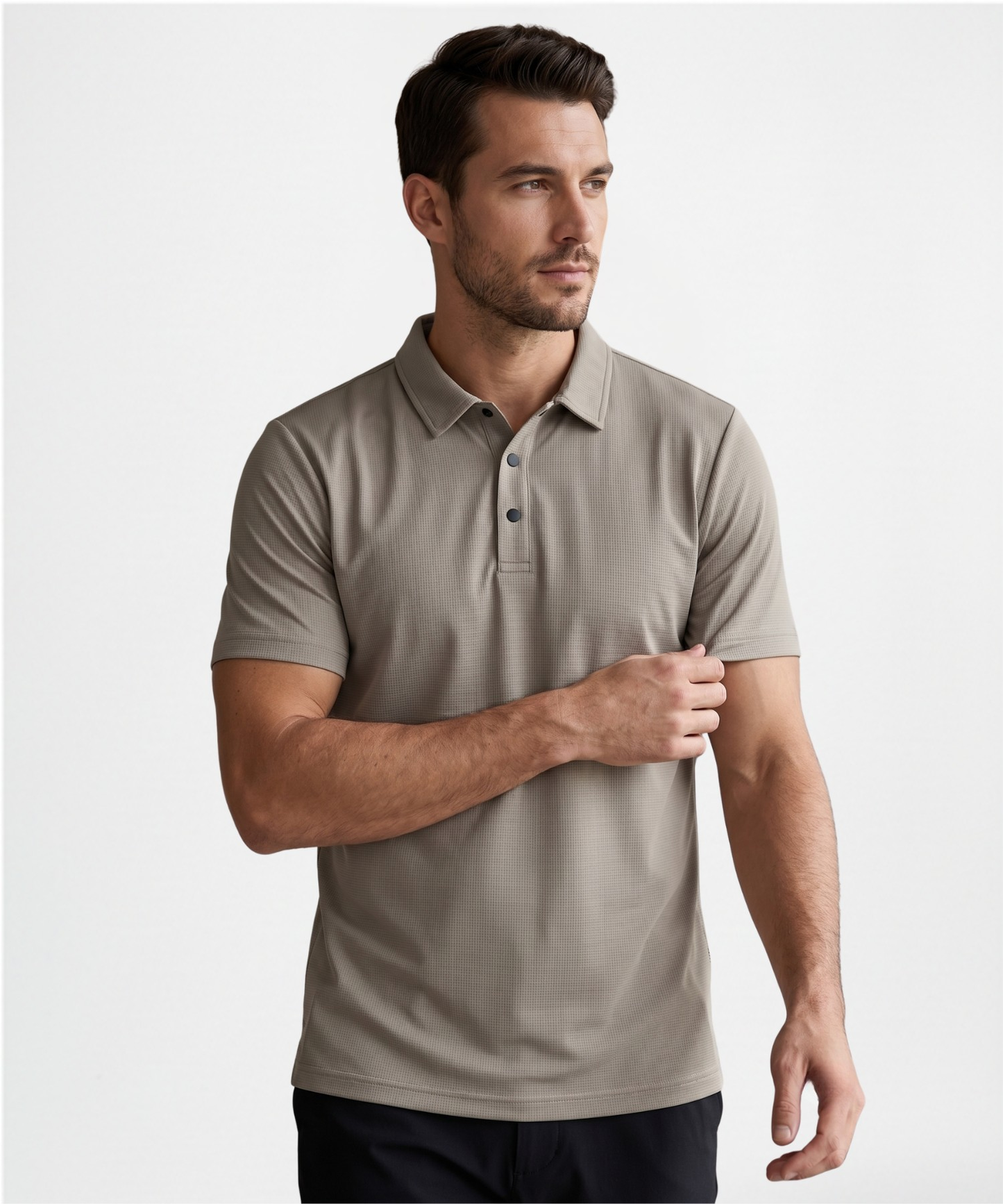 Premium Men's Polo T-Shirt – 100% Nylon Lycra | 170–180 GSM | Regular Fit | Self Collar| Snap Button Closure