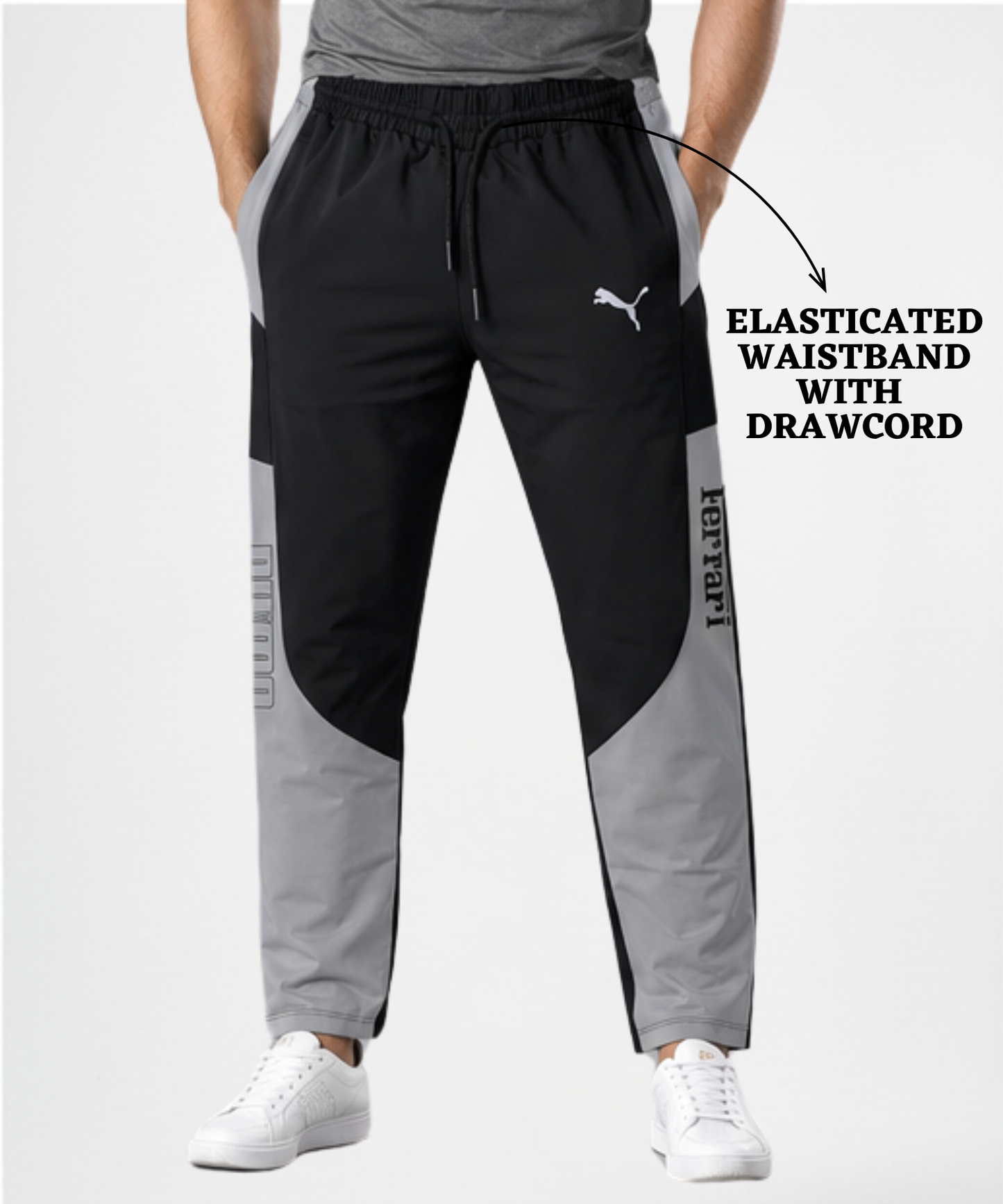 Imported Ns Parachute Lycra Lower (15% Lycra 145 GSM)| Color Block Design
